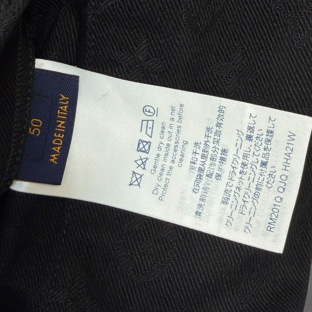 Louis Vuitton Monogram Black Denim Jacket 50 (L)