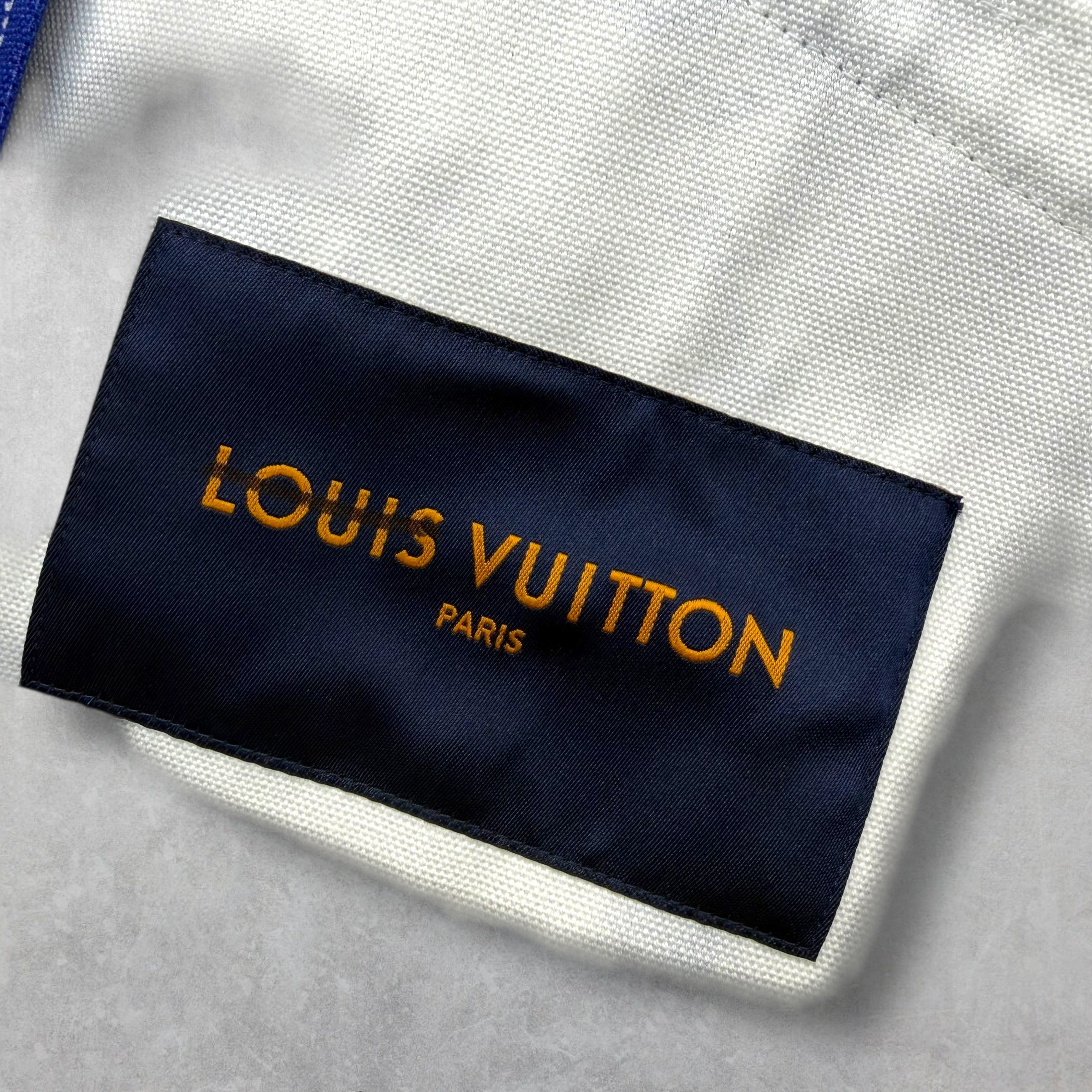 Louis Vuitton Bandana Leather Denim Blouson 54 (XL)