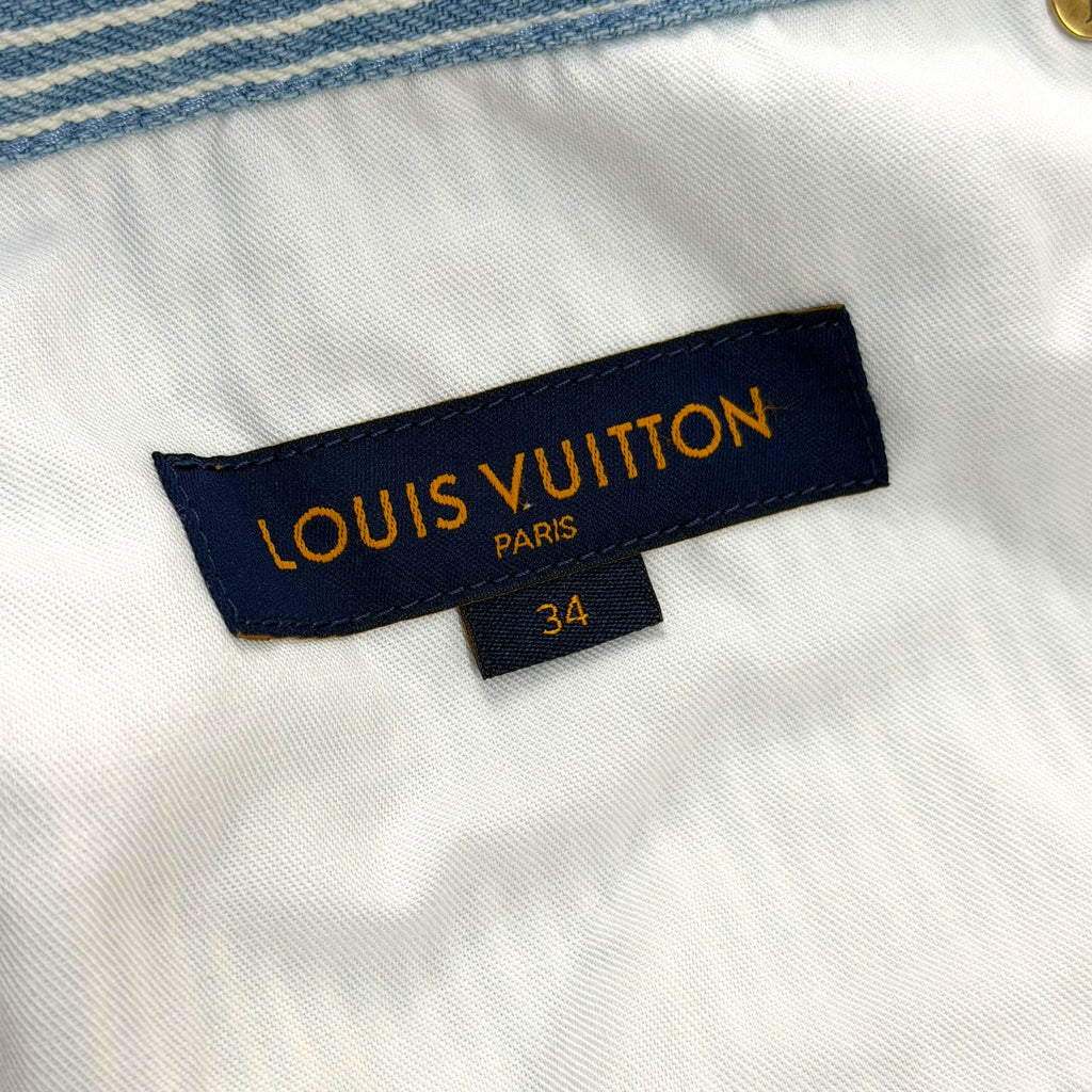 Louis Vuitton Watercolor Stripe Denim Cargo Pants 34