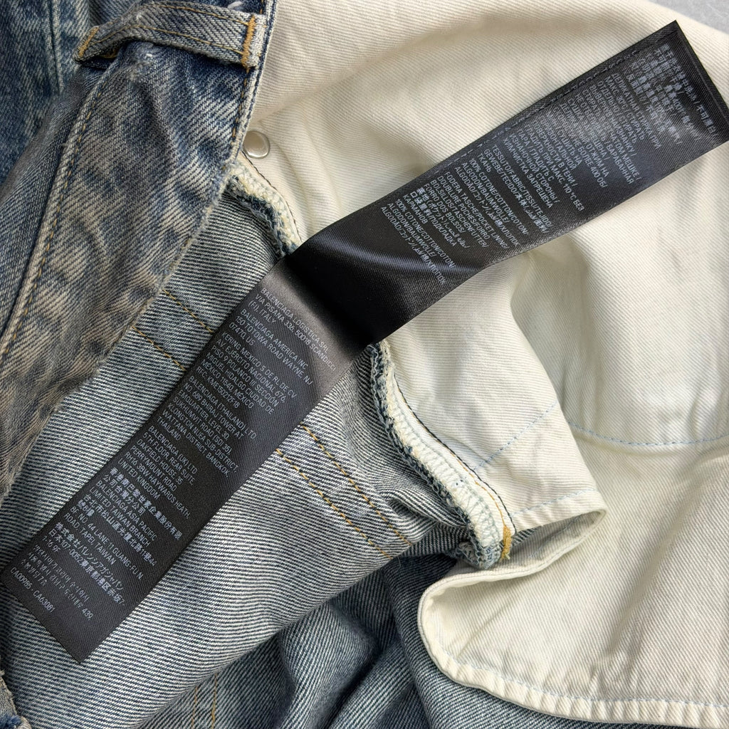 Balenciaga Baggy Distressed Blue Washed Denim 32
