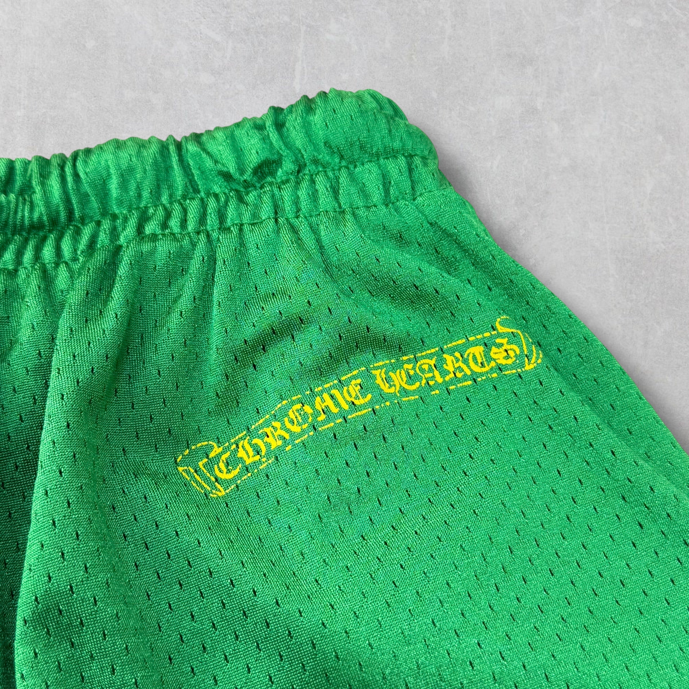 Chrome Hearts Green Mesh Warm Up Shorts XL
