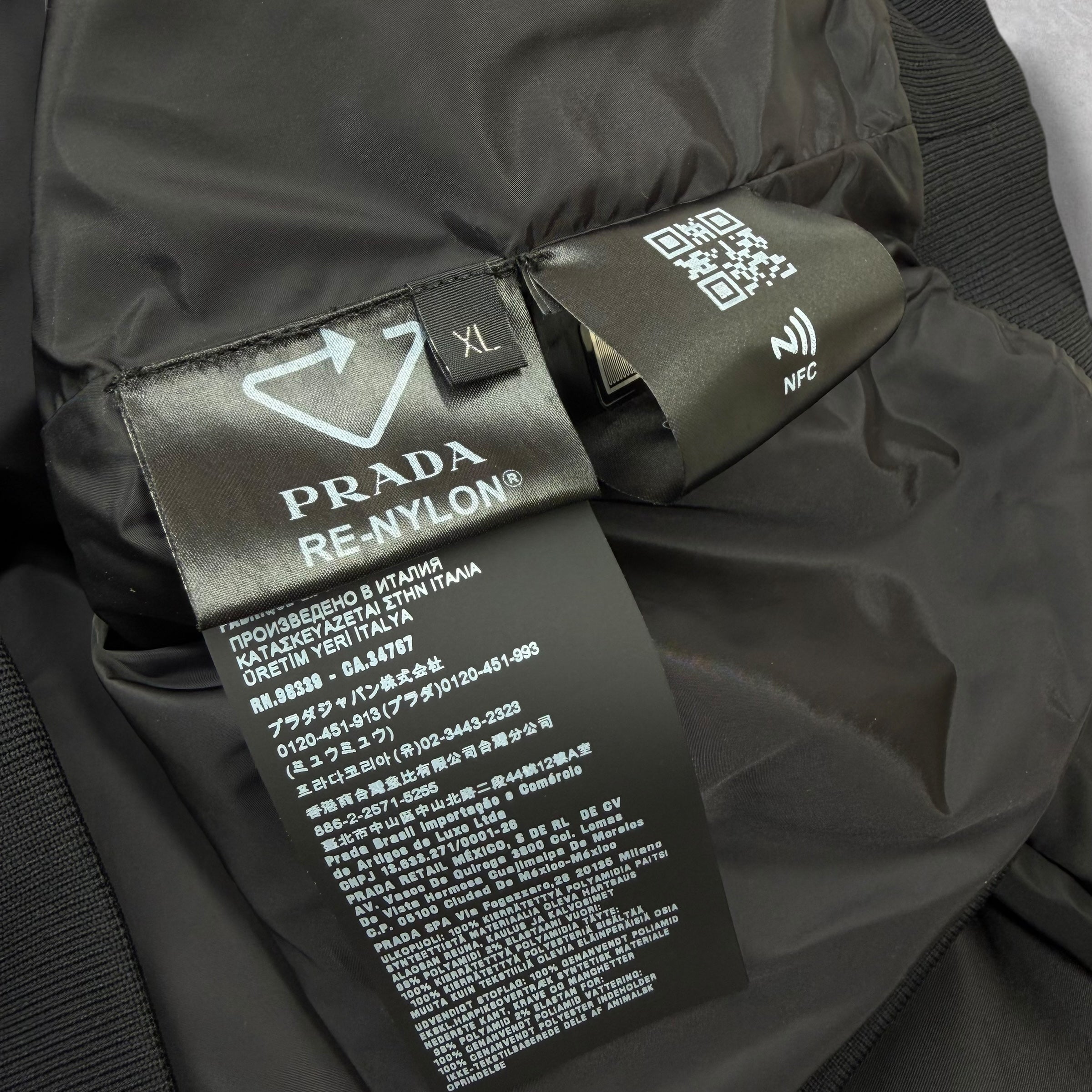 Prada Adidas Re-Nylon Black Sweatshirt XL