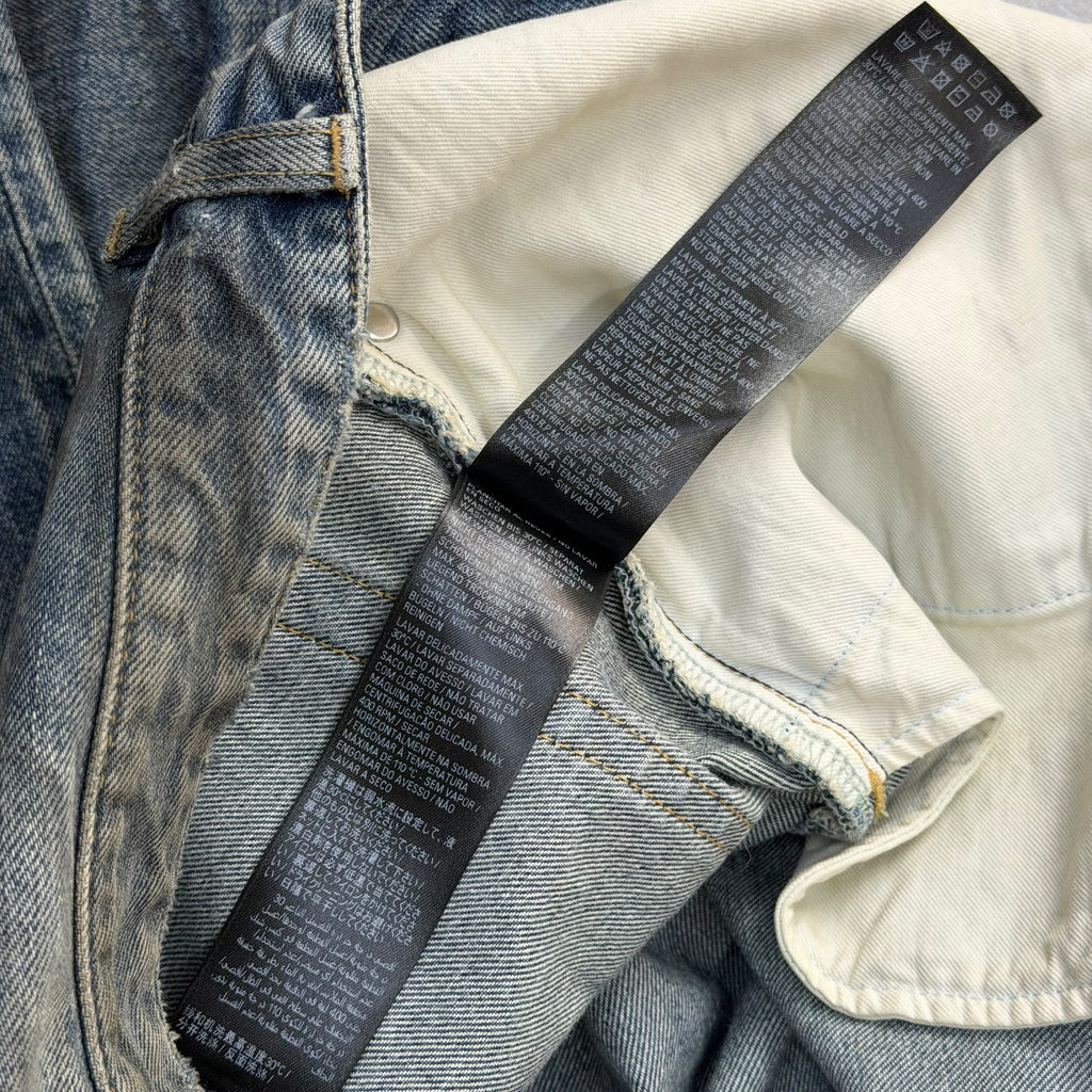 Balenciaga Baggy Distressed Blue Washed Denim 32