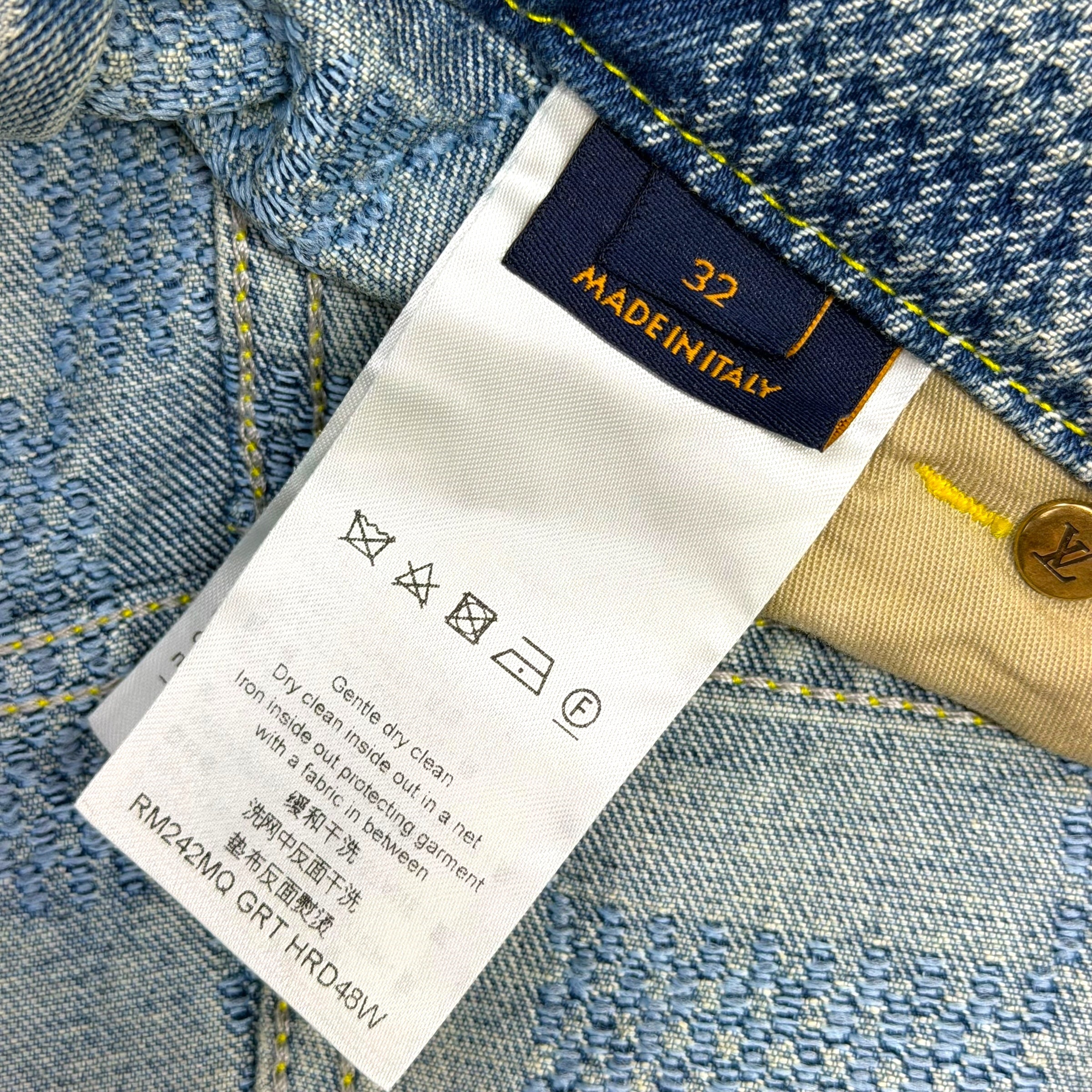 Louis Vuitton Damier Denim Skate Pants 32