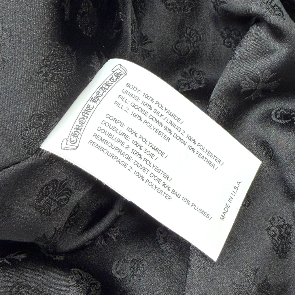 Chrome Hearts Black Monogram Puffer Down Jacket XL