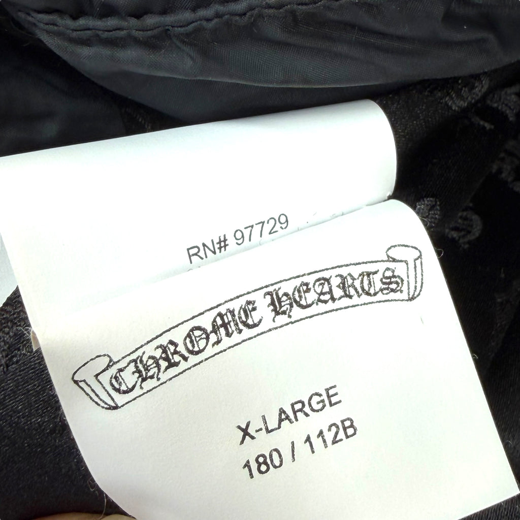 Chrome Hearts Black Monogram Puffer Down Jacket XL