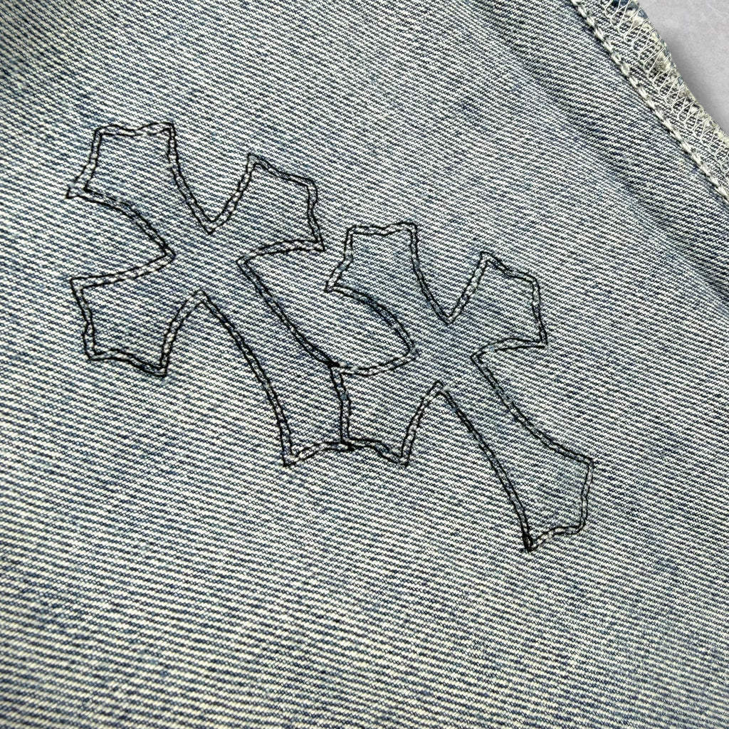 Chrome Hearts Levi's 501 Cross Patch Blue Jeans 36