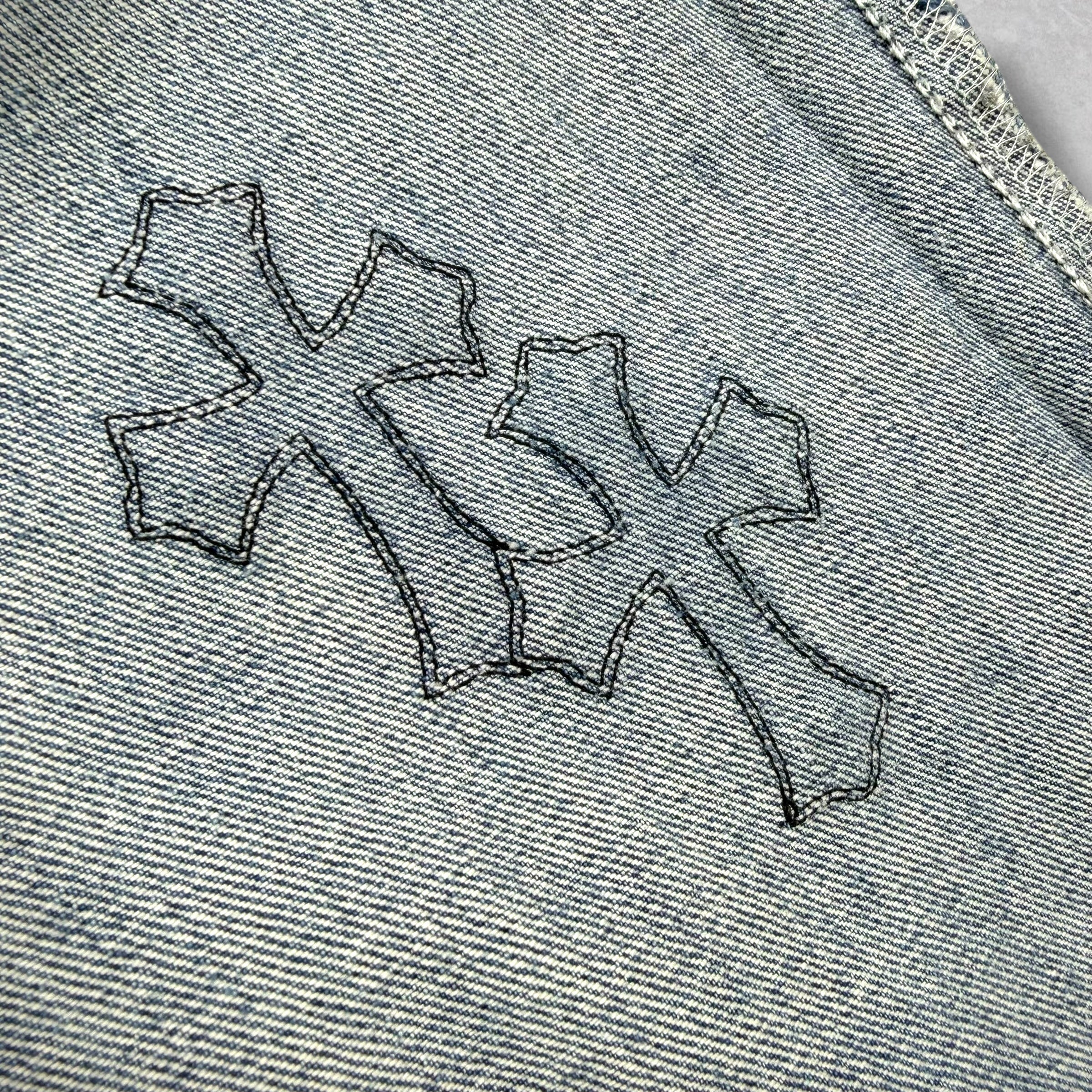 Chrome Hearts Levi's 501 Cross Patch Blue Jeans 36