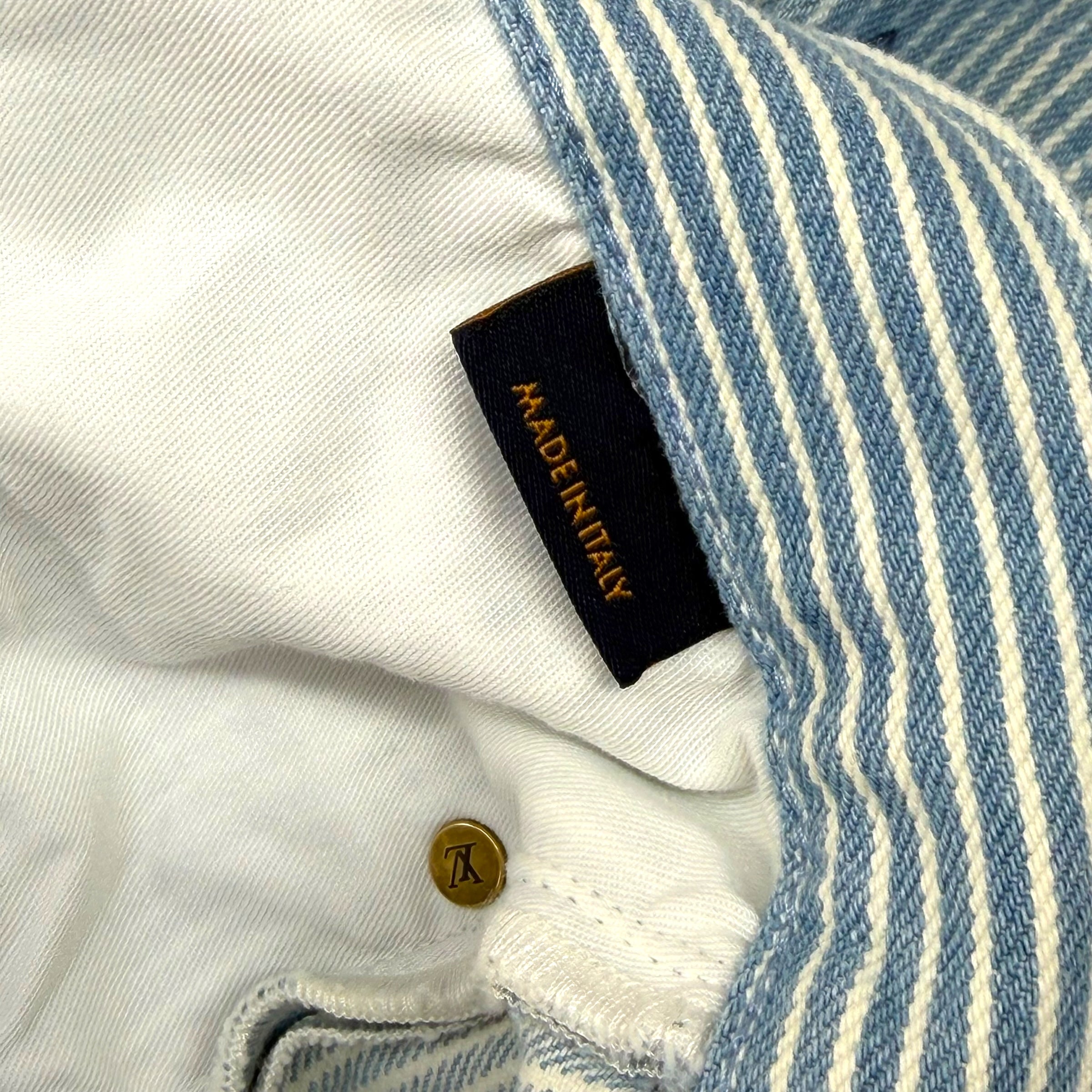 Louis Vuitton Watercolor Stripe Denim Cargo Pants 34