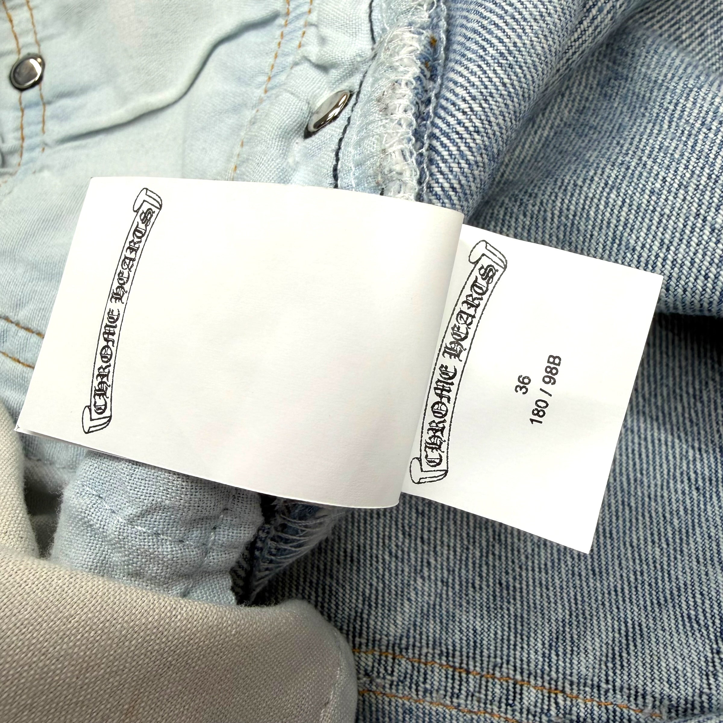 Chrome Hearts Levi's 501 Cross Patch Blue Jeans 36