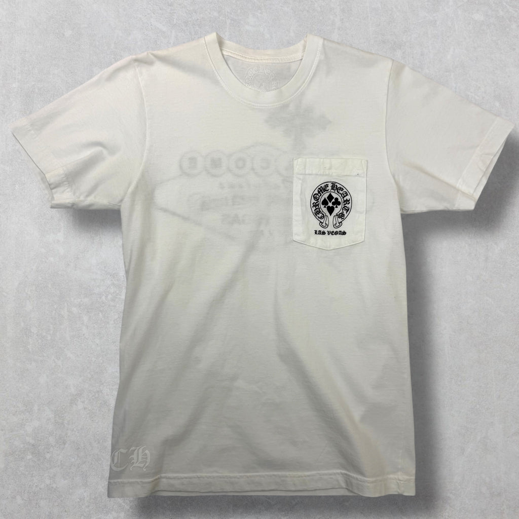 Chrome Hearts White Welcome to Vegas Tee Small