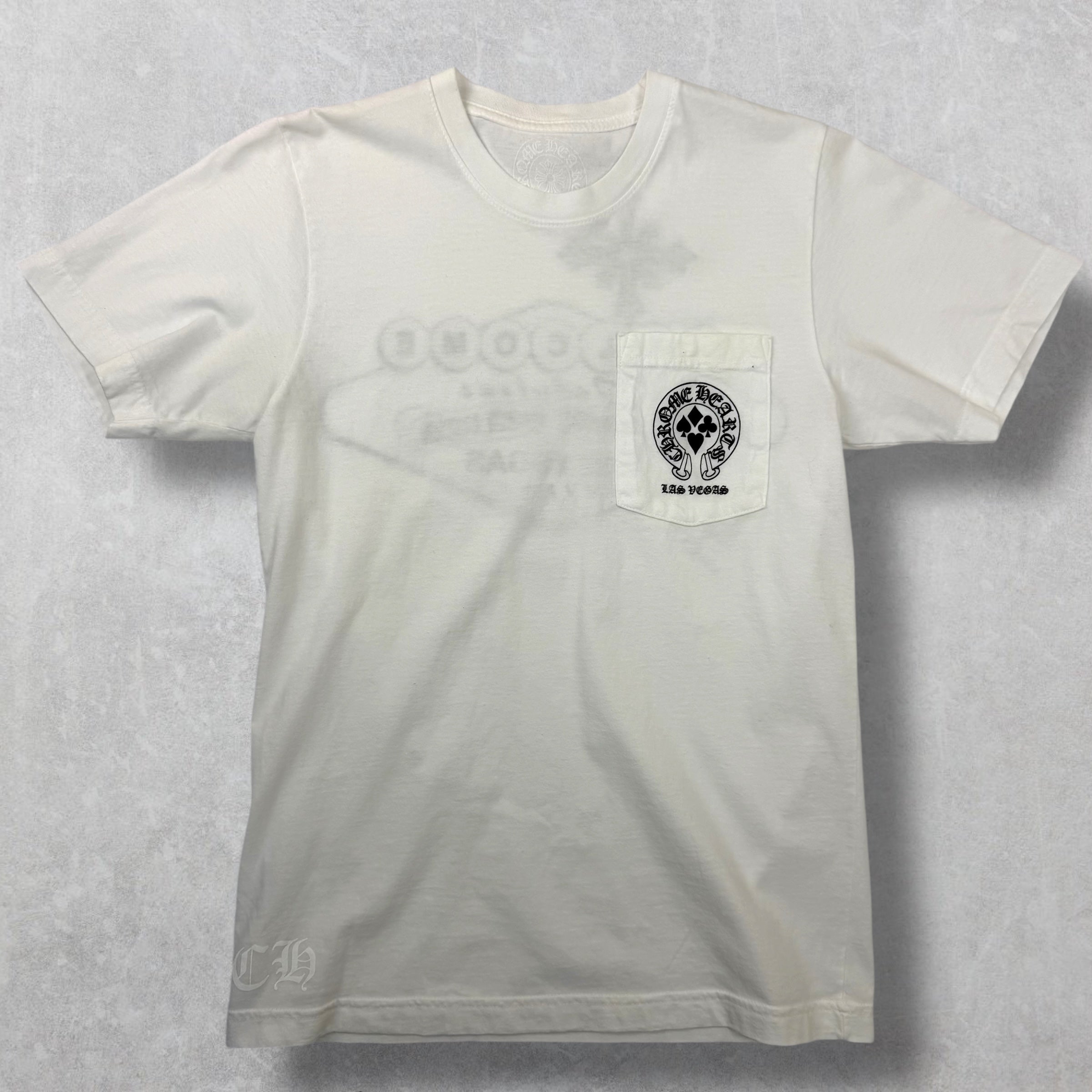 Chrome Hearts White Welcome to Vegas Tee Small