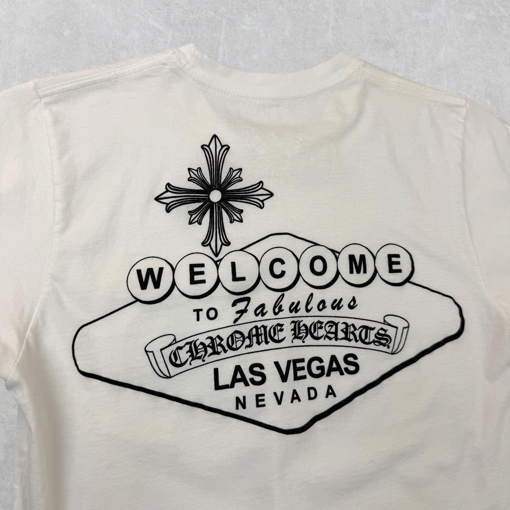 Chrome Hearts White Welcome to Vegas Tee Small