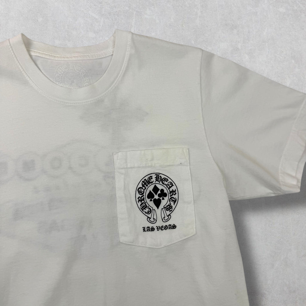 Chrome Hearts White Welcome to Vegas Tee Small