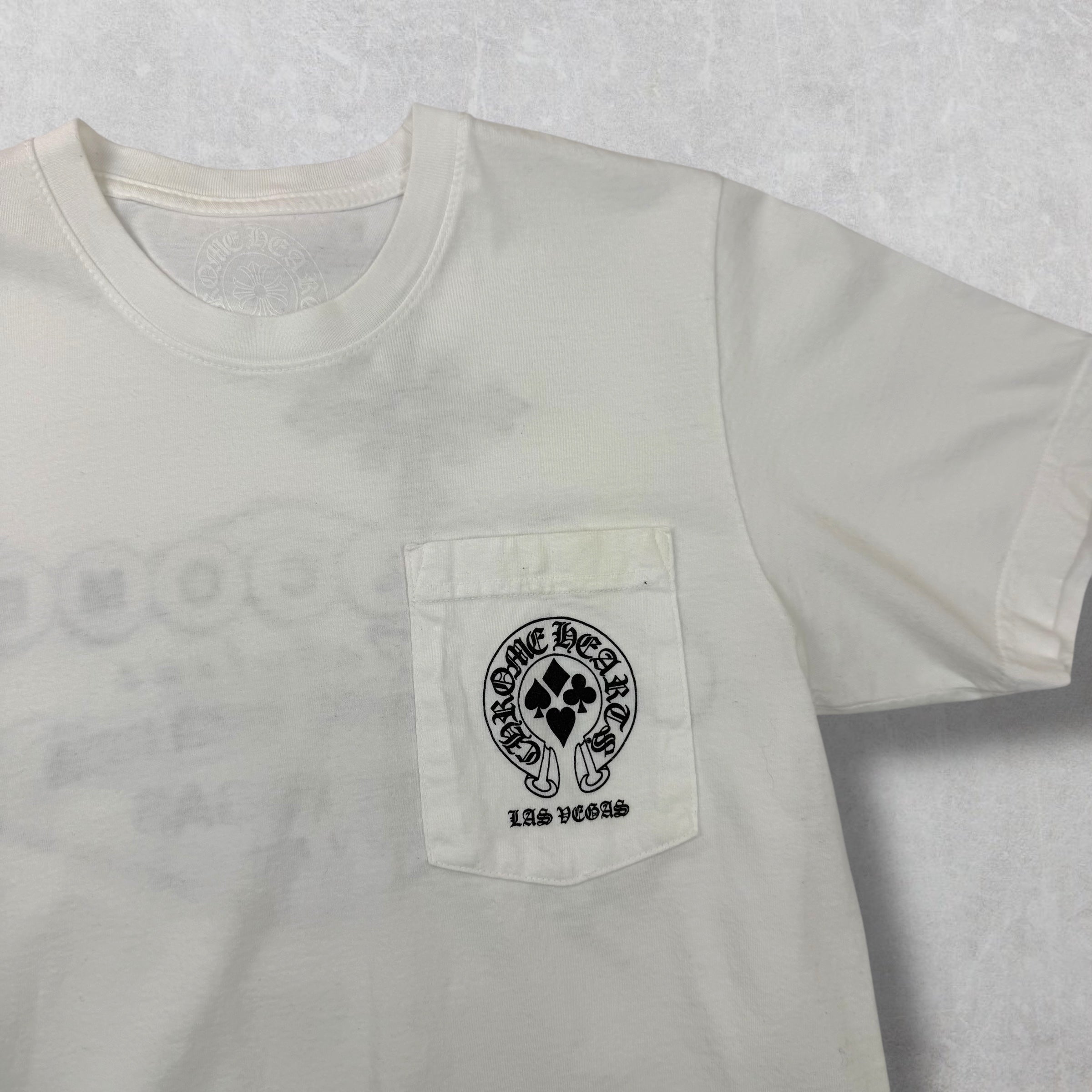 Chrome Hearts White Welcome to Vegas Tee Small