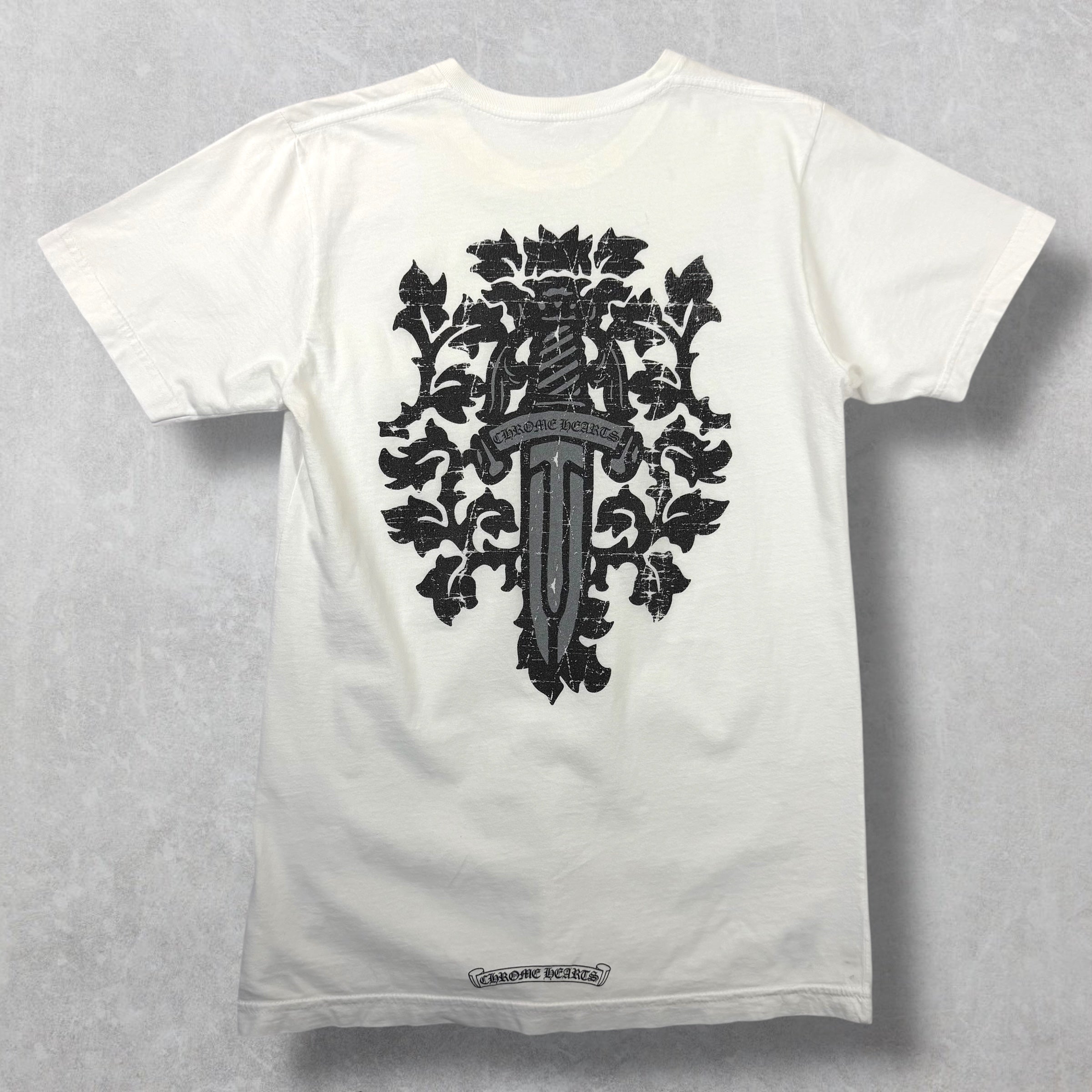 Chrome Hearts White Vine Sword Tee Small
