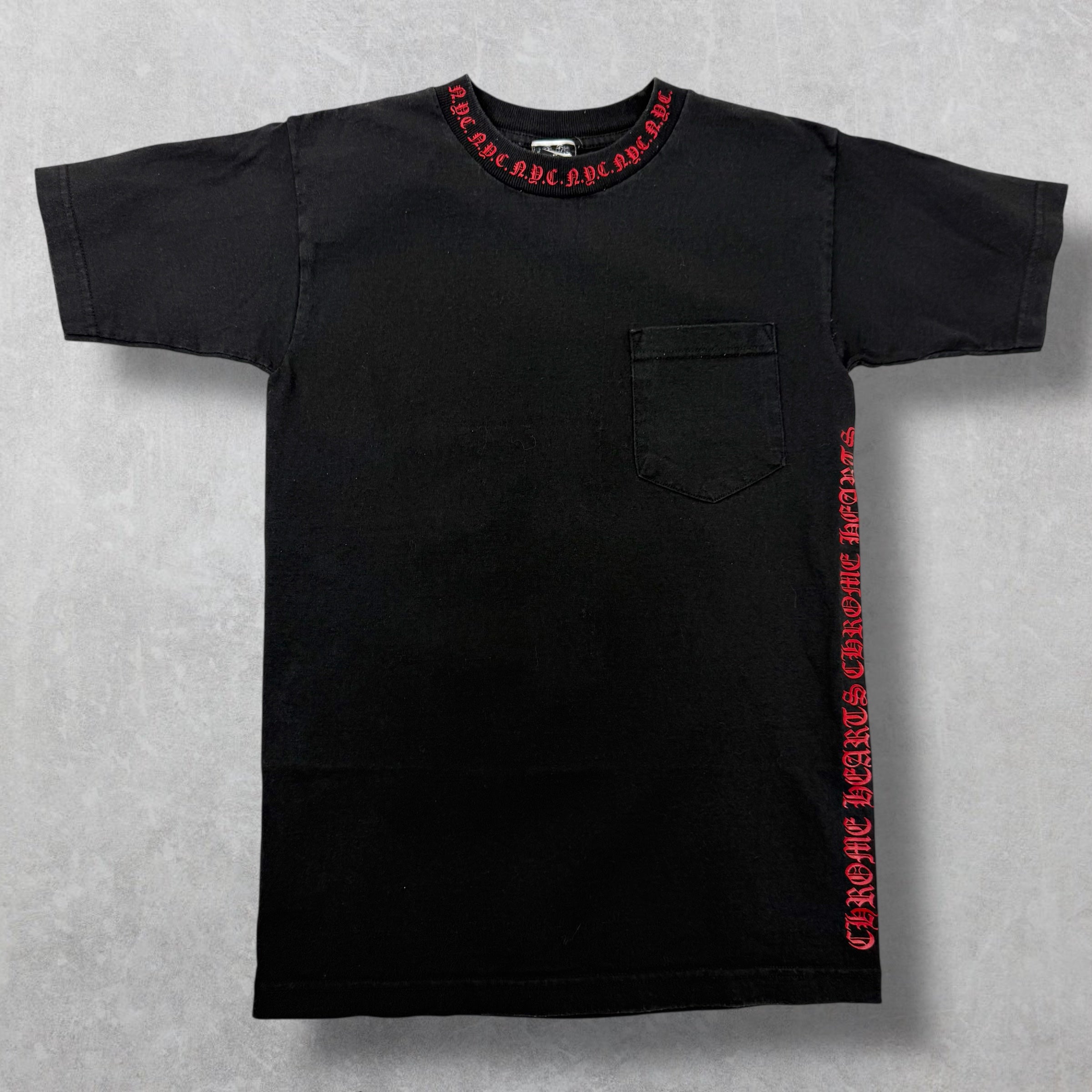 Vintage Chrome Hearts NYC Neck Logo Tee Small