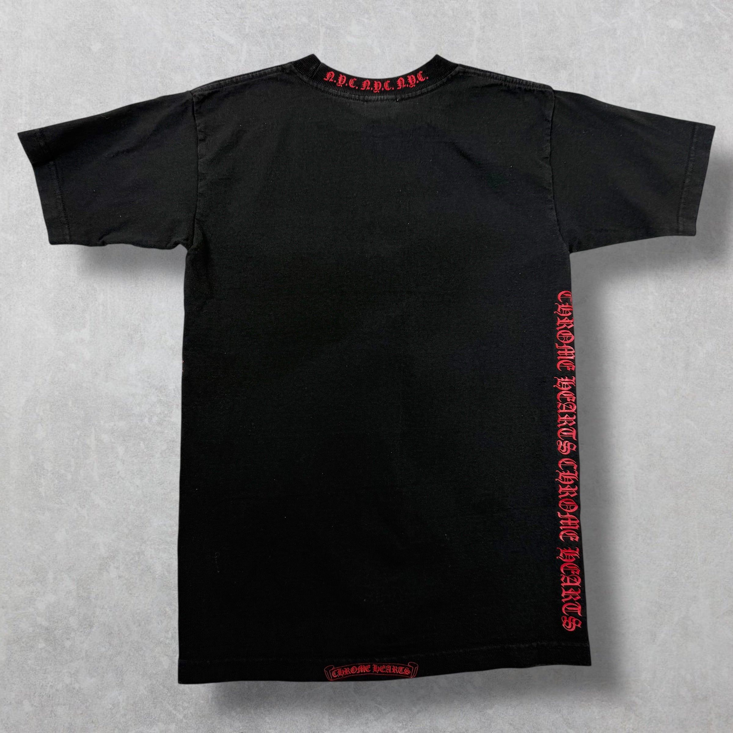Vintage Chrome Hearts NYC Neck Logo Tee Small
