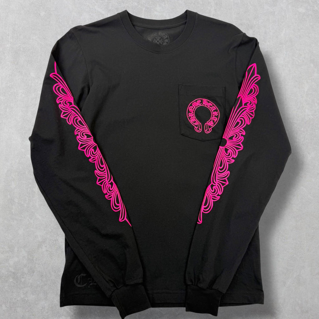 Chrome Hearts Pink Floral Long Sleeve Small