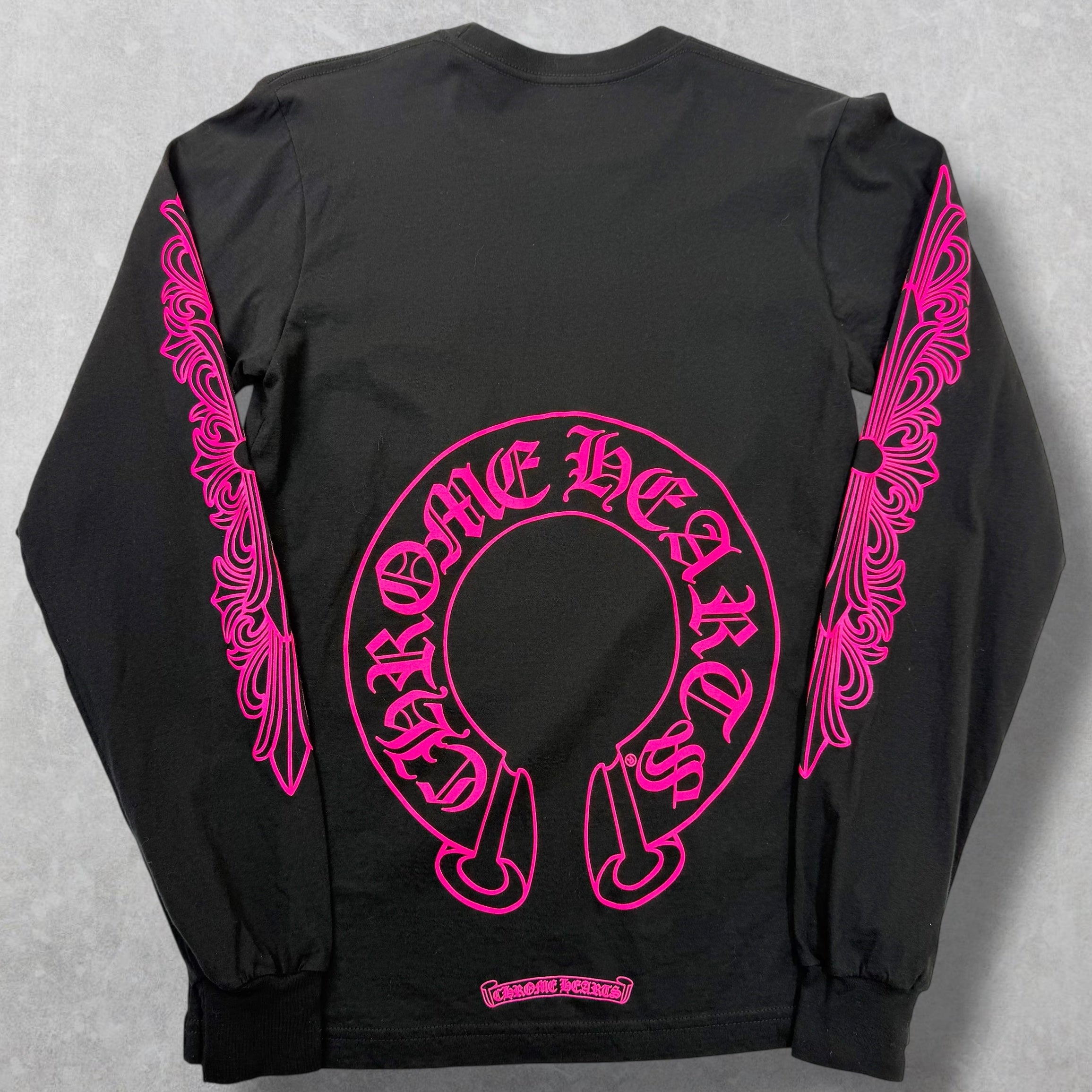 Chrome Hearts Pink Floral Long Sleeve Small