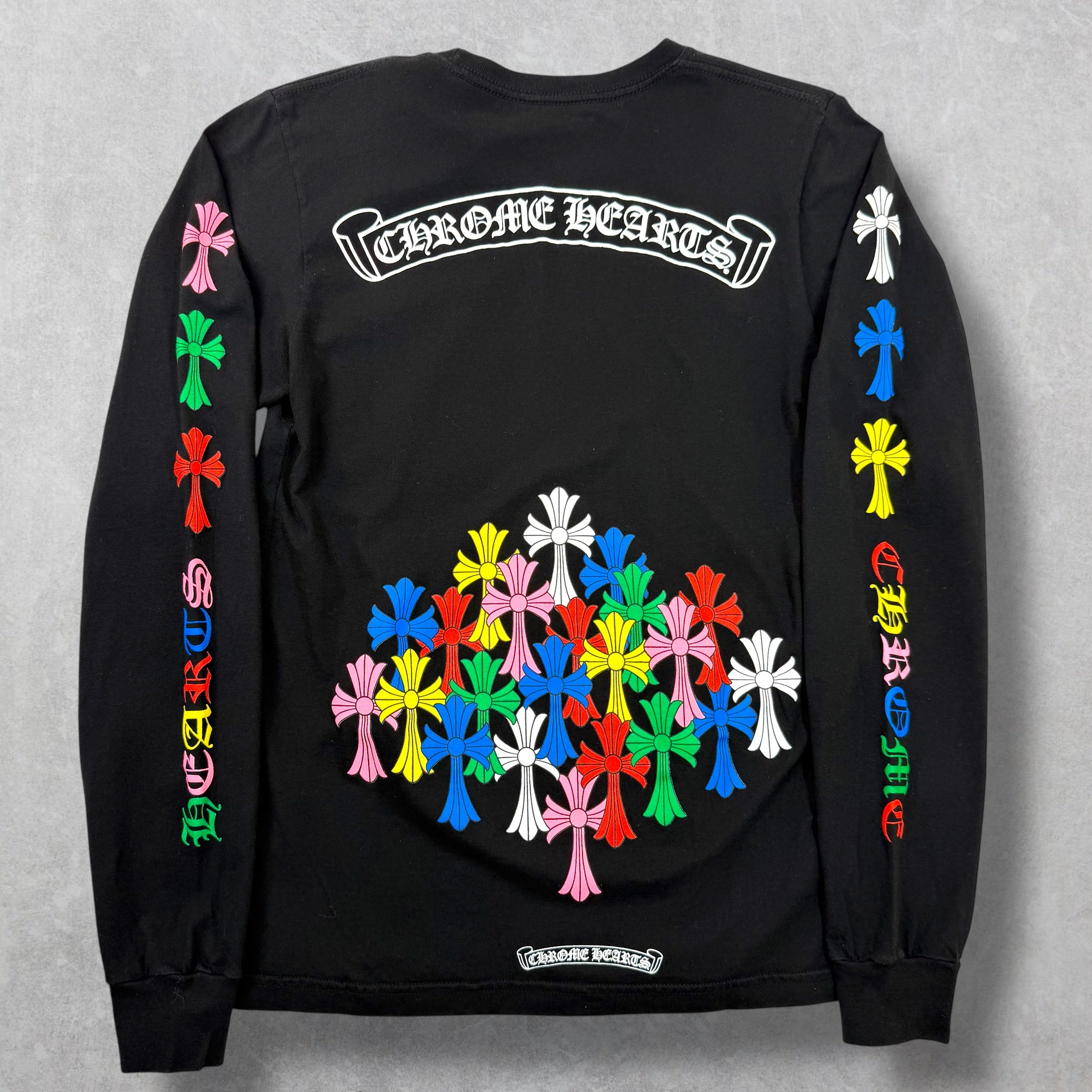 Chrome Hearts Multicolor Cross Logo Long Sleeve Small