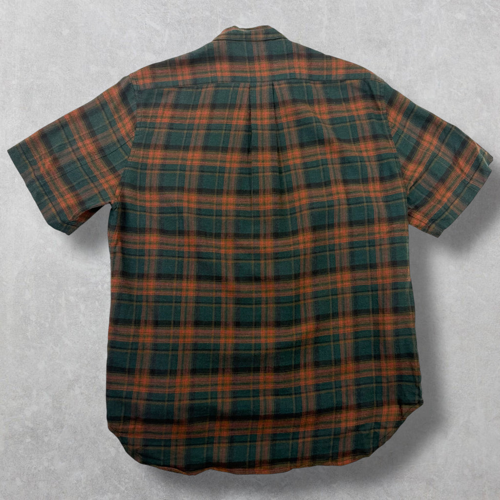 Chrome Hearts Green/Red Plaid Zip Up Shirt Small