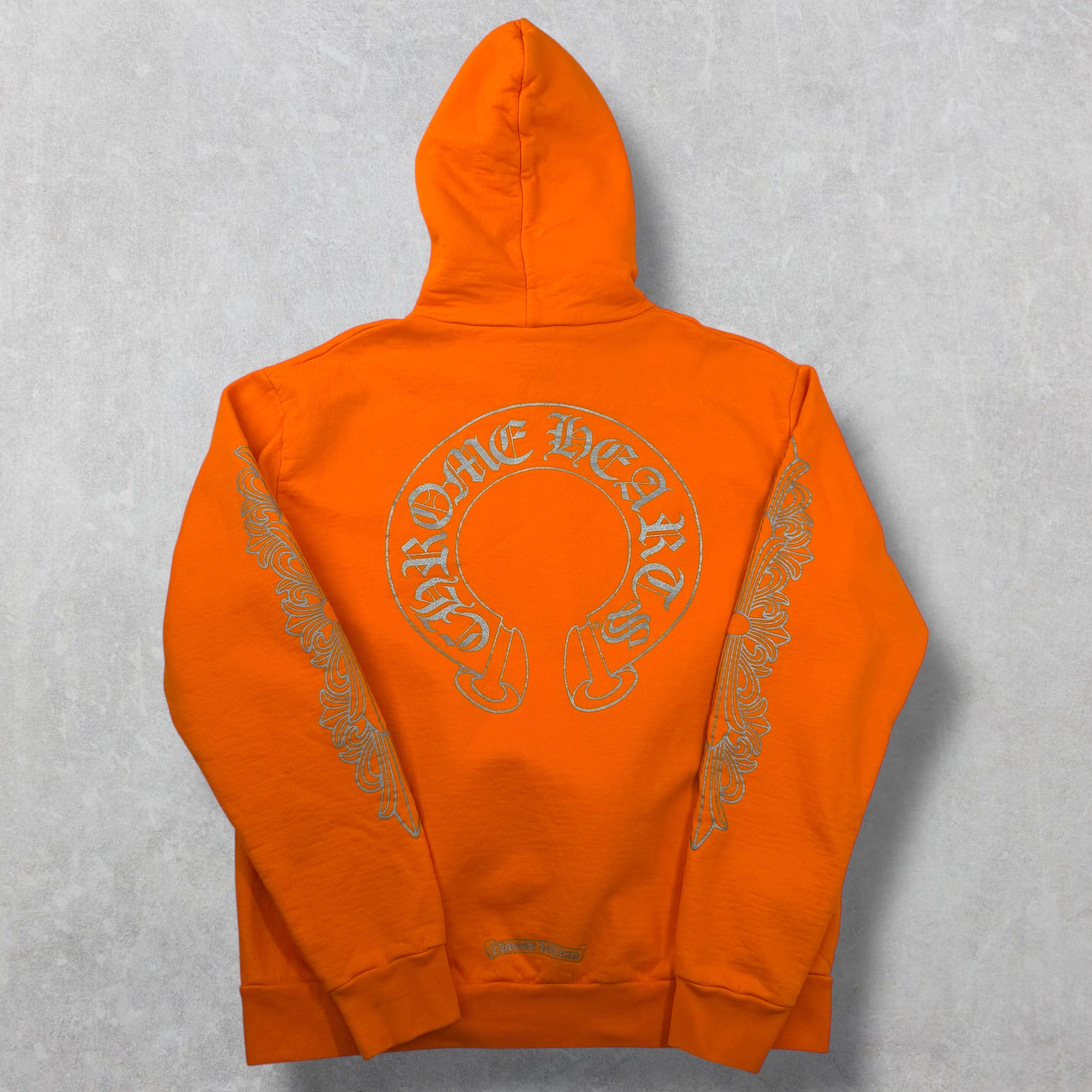 Chrome Hearts Miami Exclusive Orange Hoodie Small