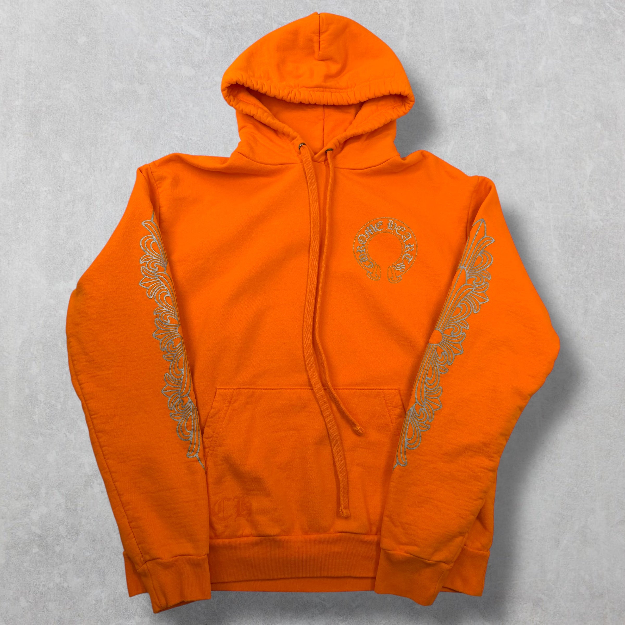 Chrome Hearts Miami Exclusive Orange Hoodie Small