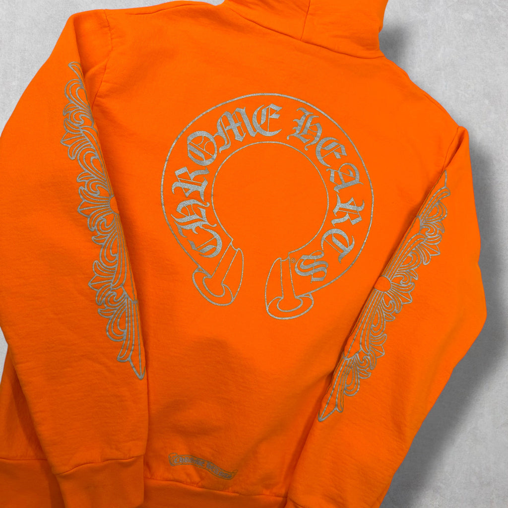 Chrome Hearts Miami Exclusive Orange Hoodie Small