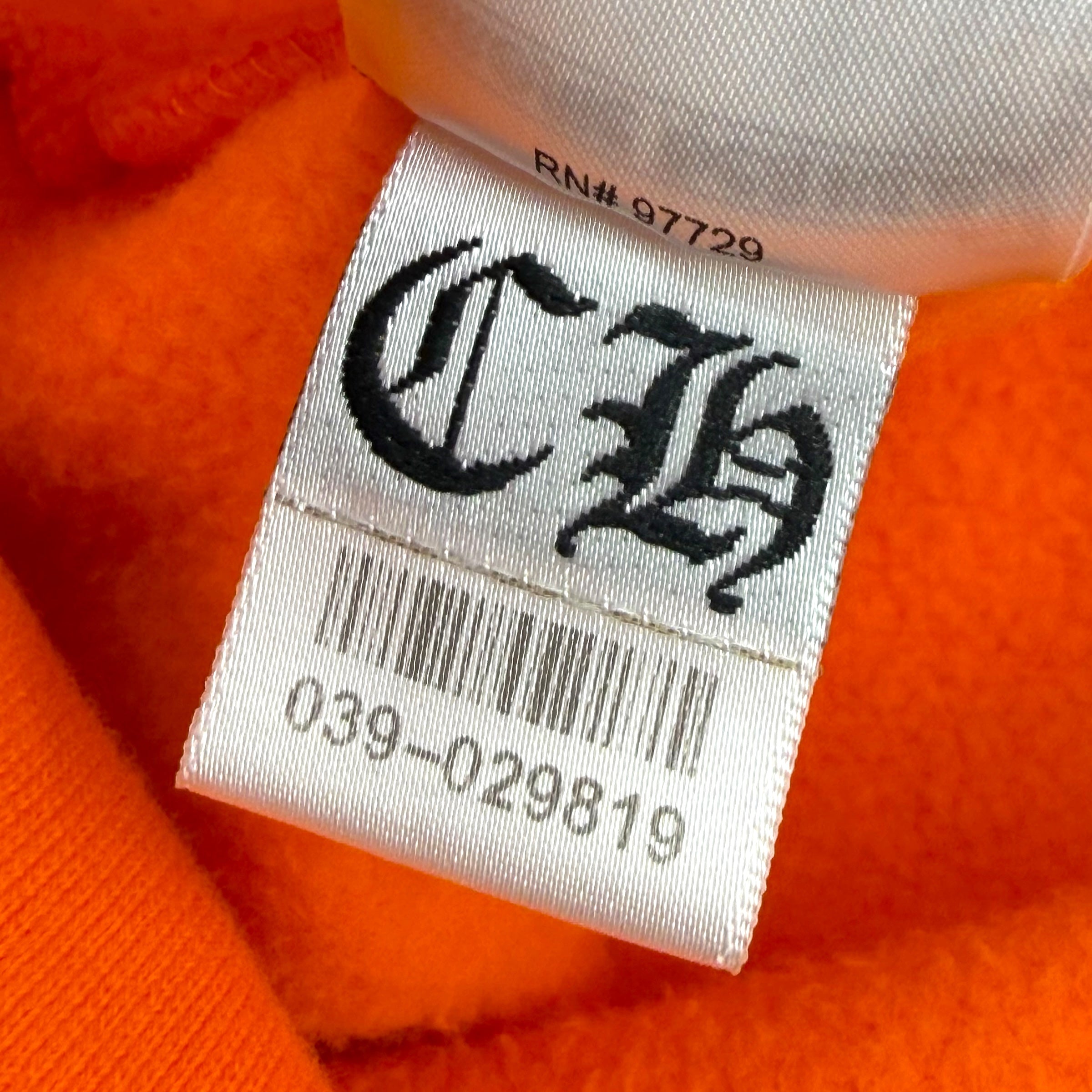 Chrome Hearts Miami Exclusive Orange Hoodie Small