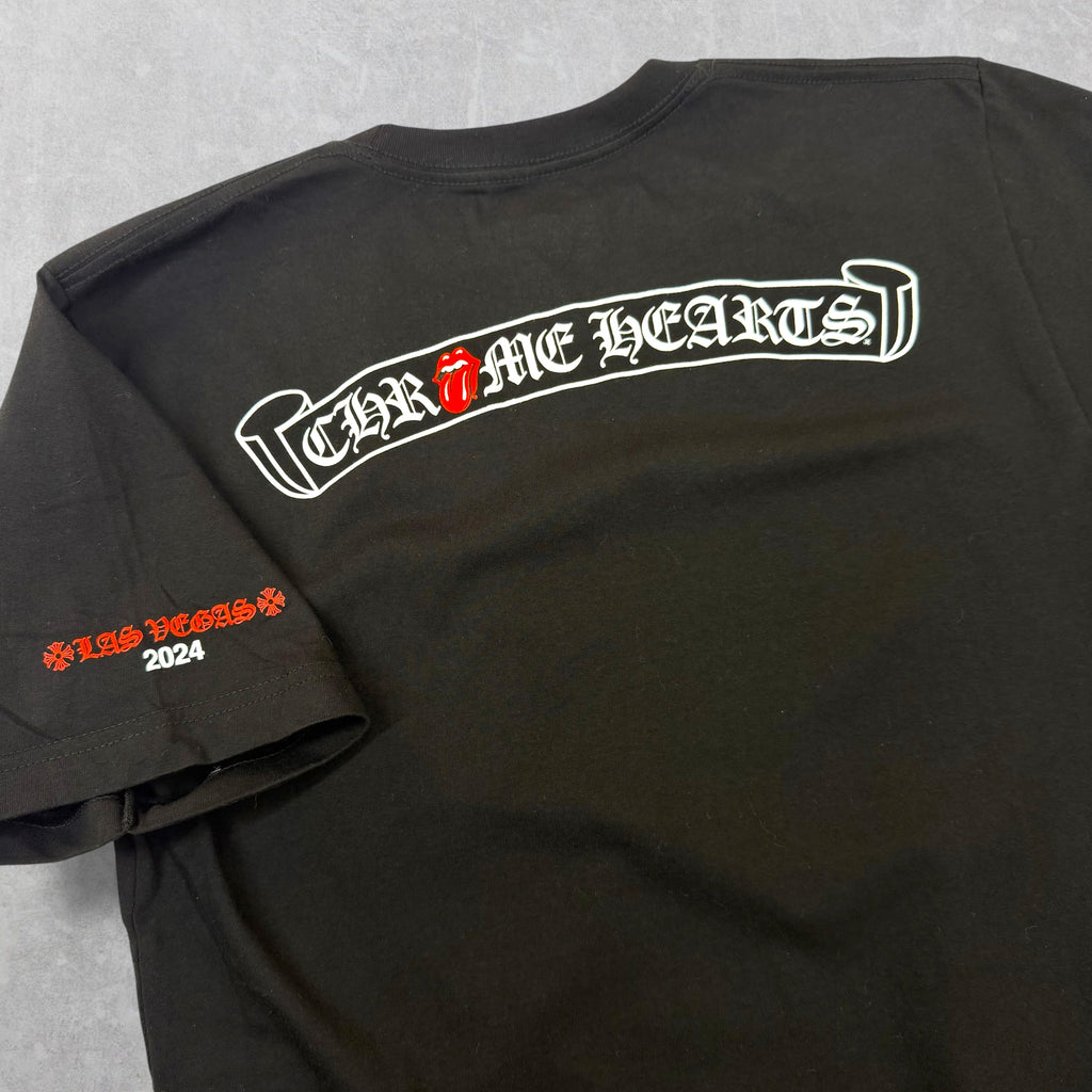 Chrome Hearts Rolling Stones Neck Logo Tee M