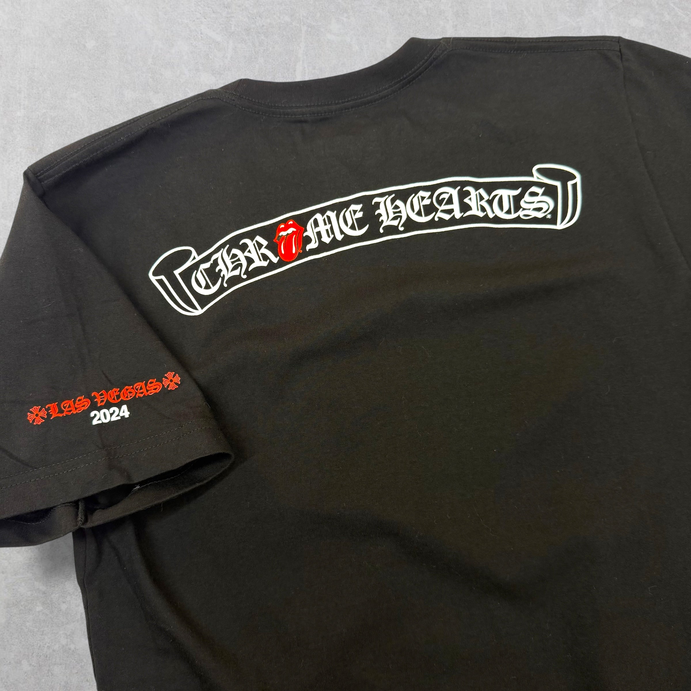 Chrome Hearts Rolling Stones Neck Logo Tee M