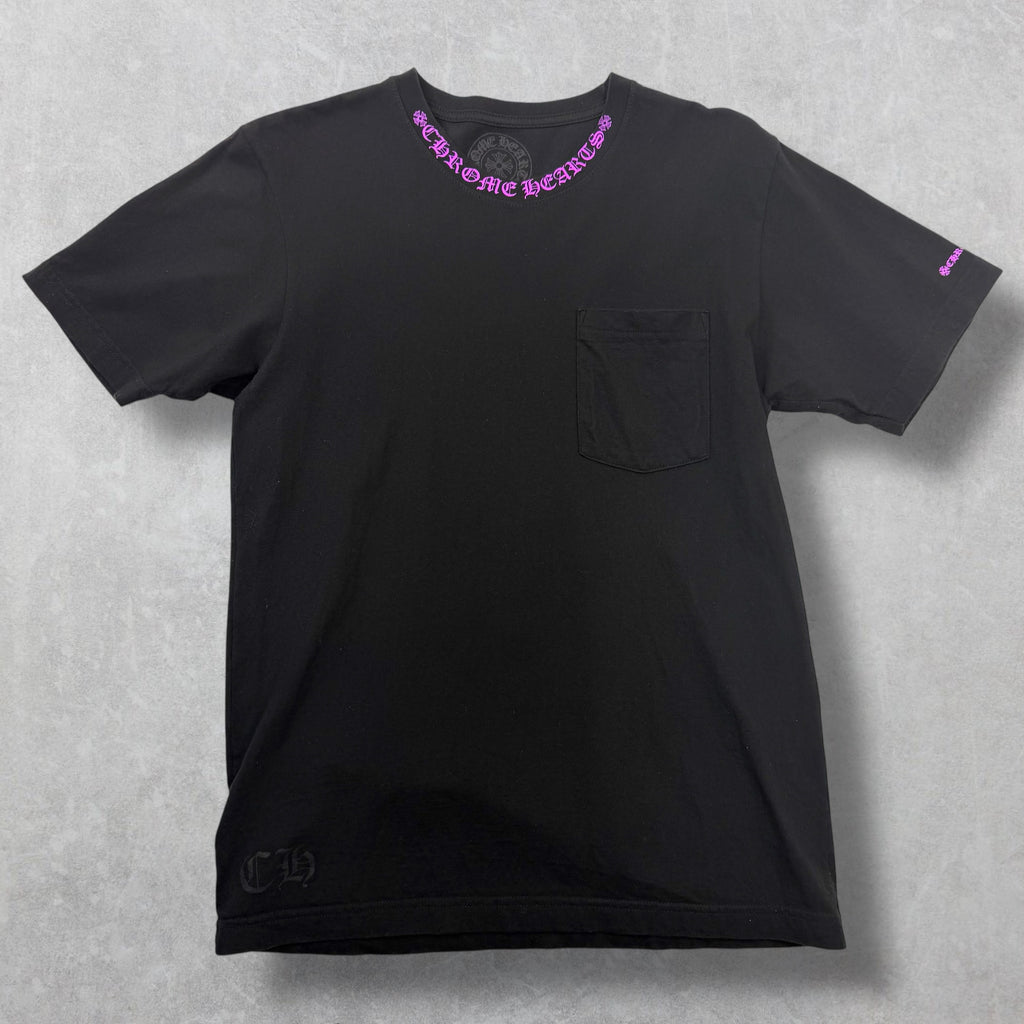 Chrome Hearts Purple Neck Logo Tee M