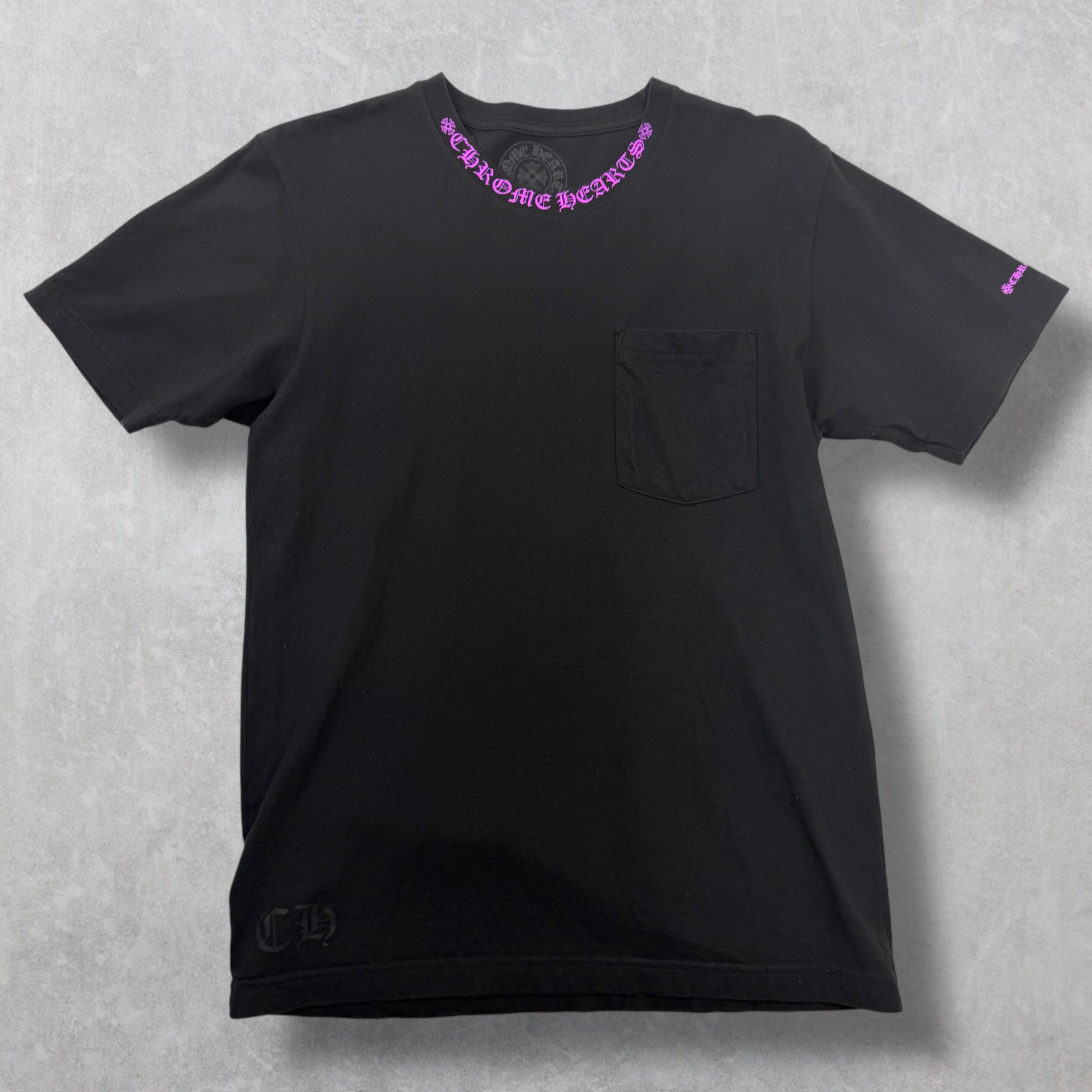 Chrome Hearts Purple Neck Logo Tee M