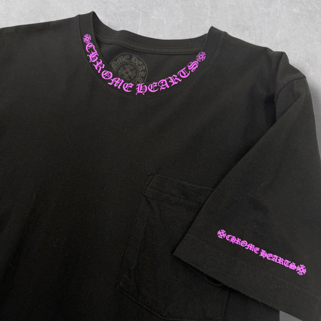 Chrome Hearts Purple Neck Logo Tee M