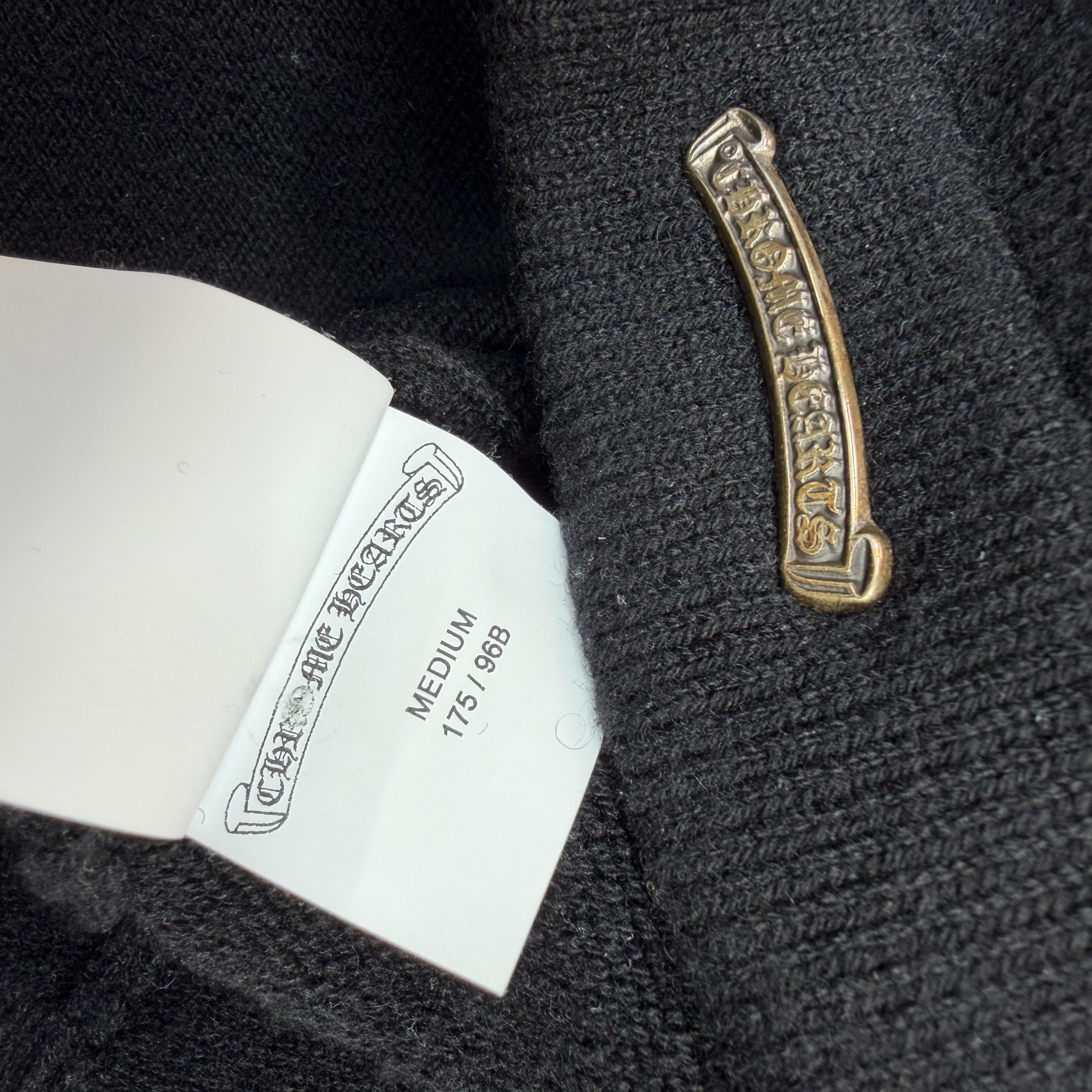 Chrome Hearts Leather Patch Cashmere Hoodie M