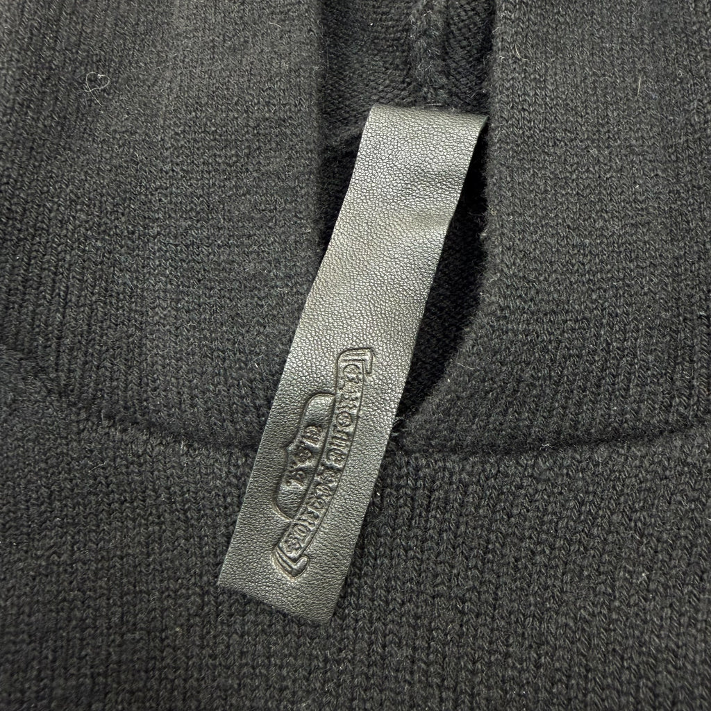 Chrome Hearts Leather Patch Cashmere Hoodie M