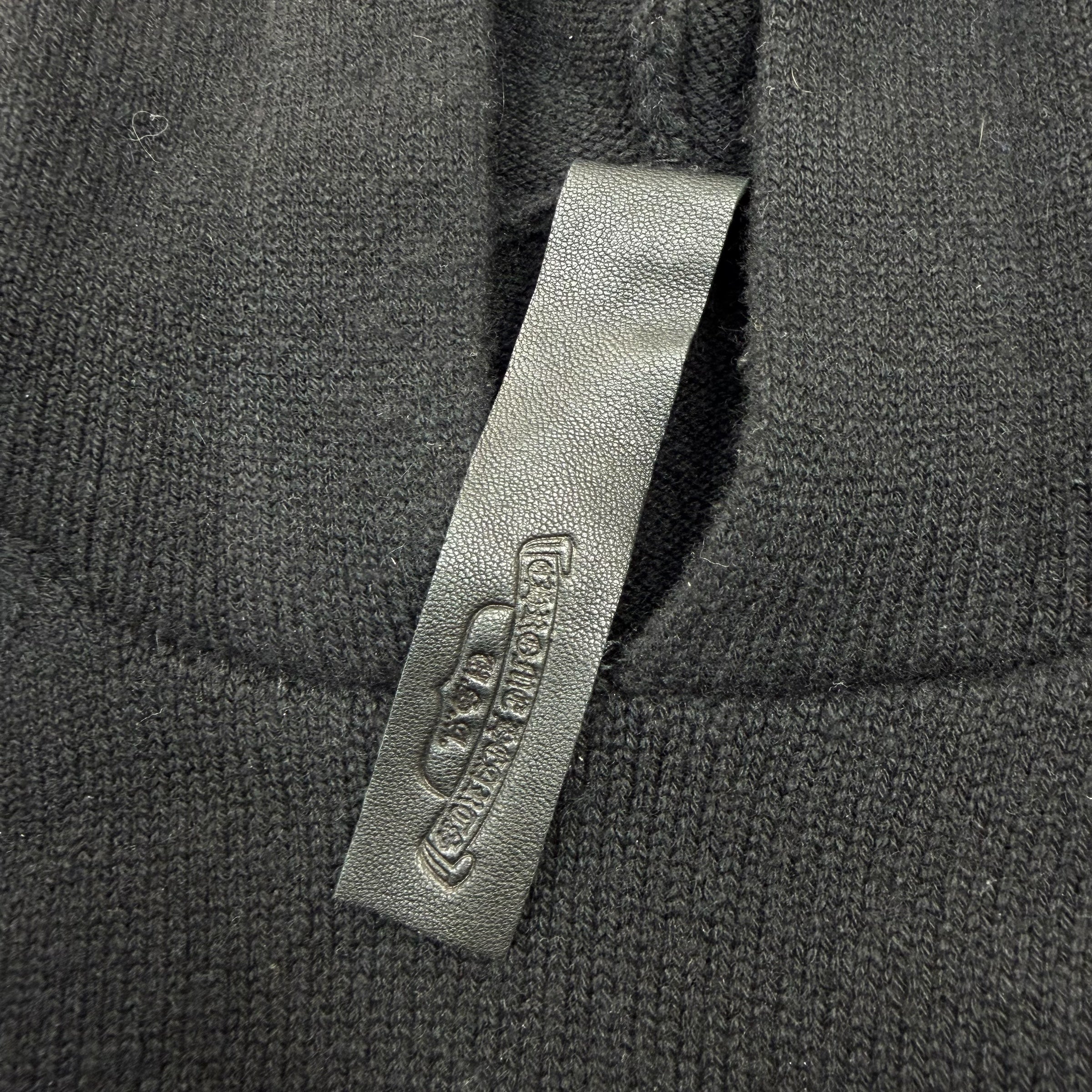 Chrome Hearts Leather Patch Cashmere Hoodie M