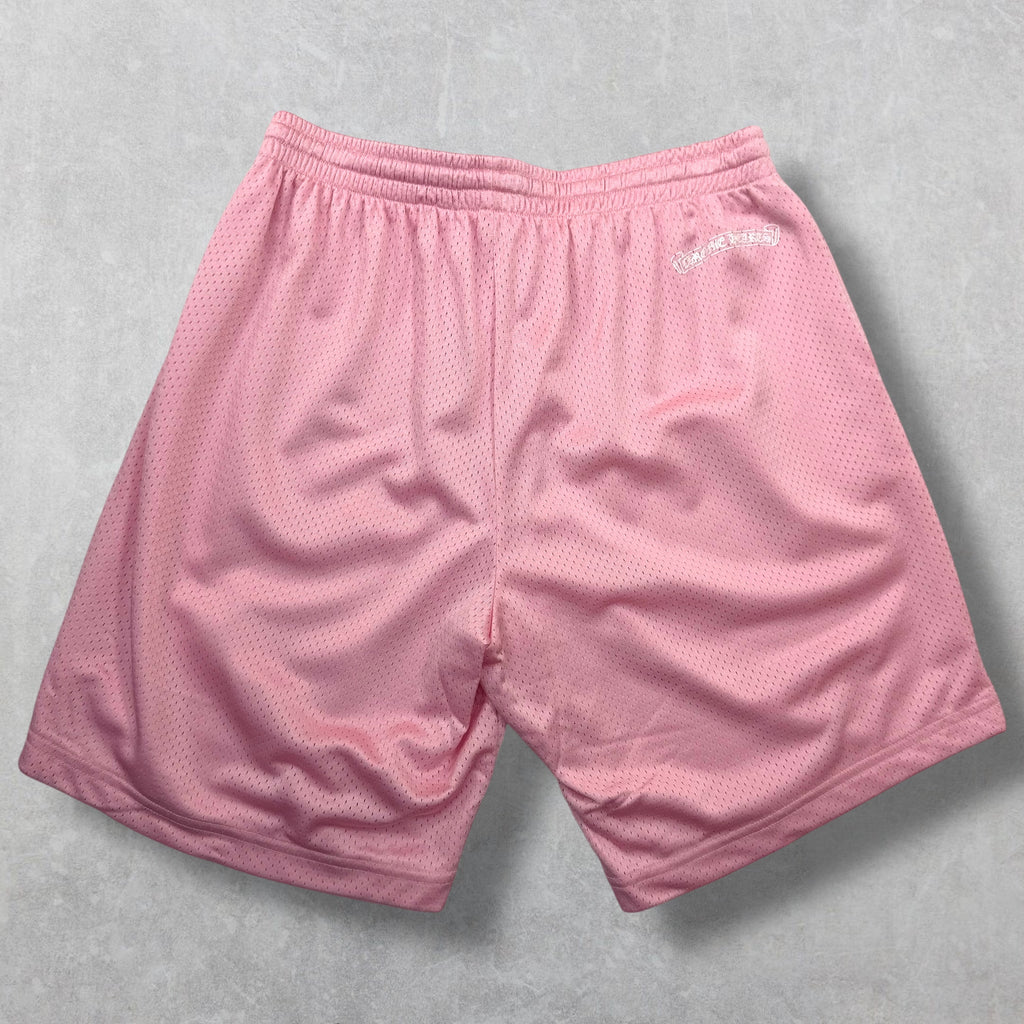 Chrome Hearts "Love You" Pink Mesh Shorts M