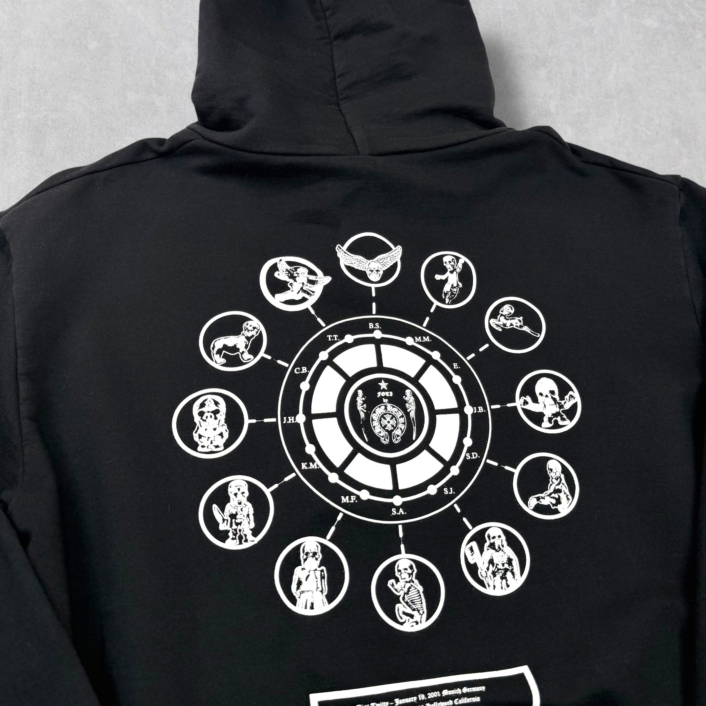 Chrome Hearts Joe Foti Logos Zip Up Hoodie M