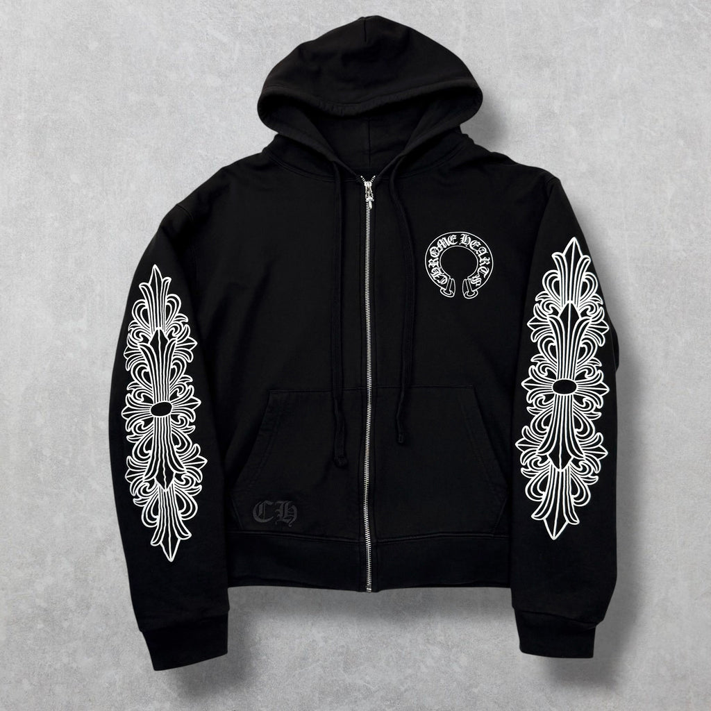 Chrome Hearts Horseshoe Floral Thermal ZipUp M