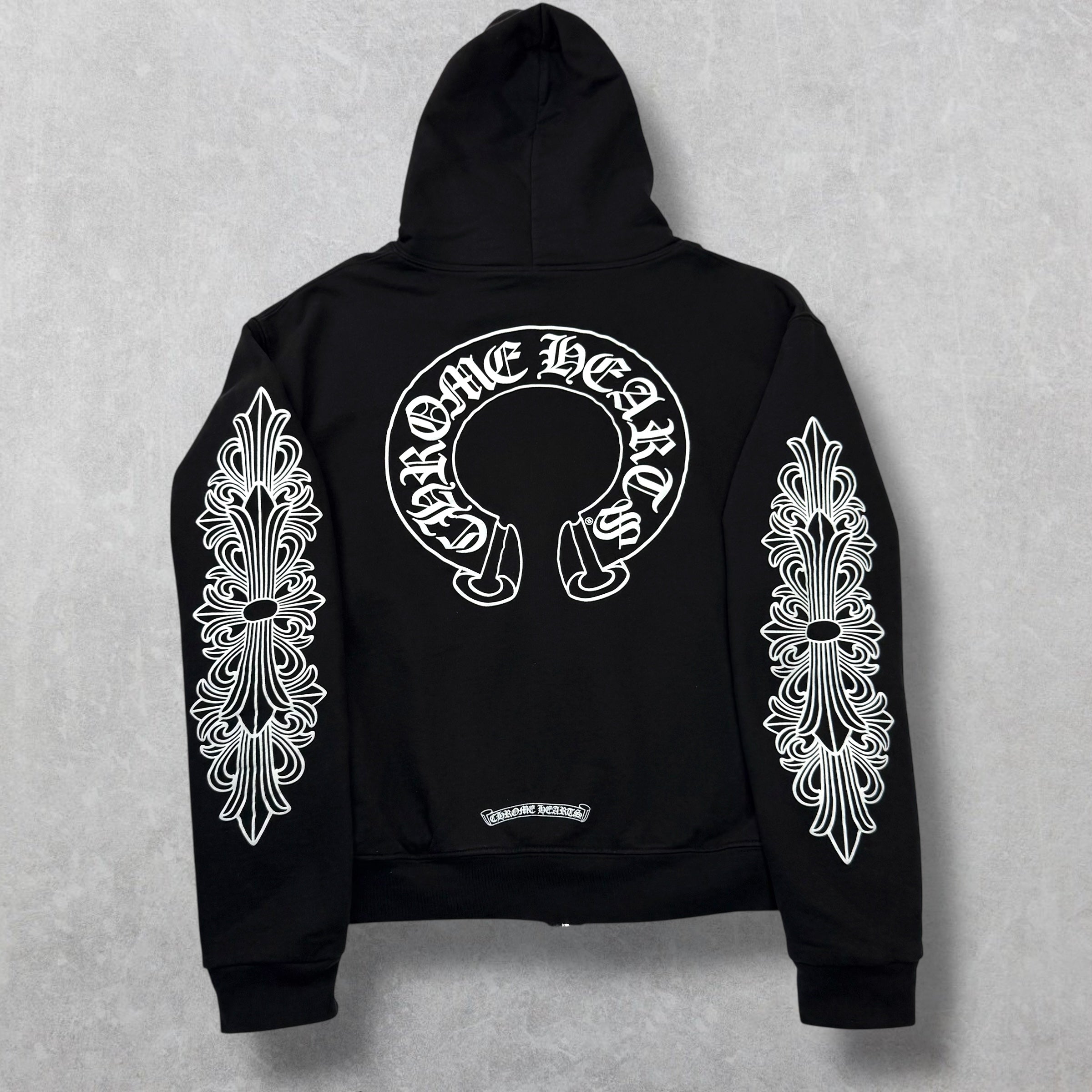 Chrome Hearts Horseshoe Floral Sleeve Thermal ZipUp M