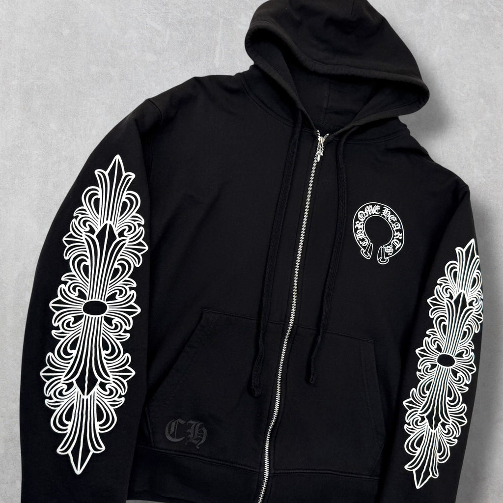 Chrome Hearts Horseshoe Floral Thermal ZipUp M