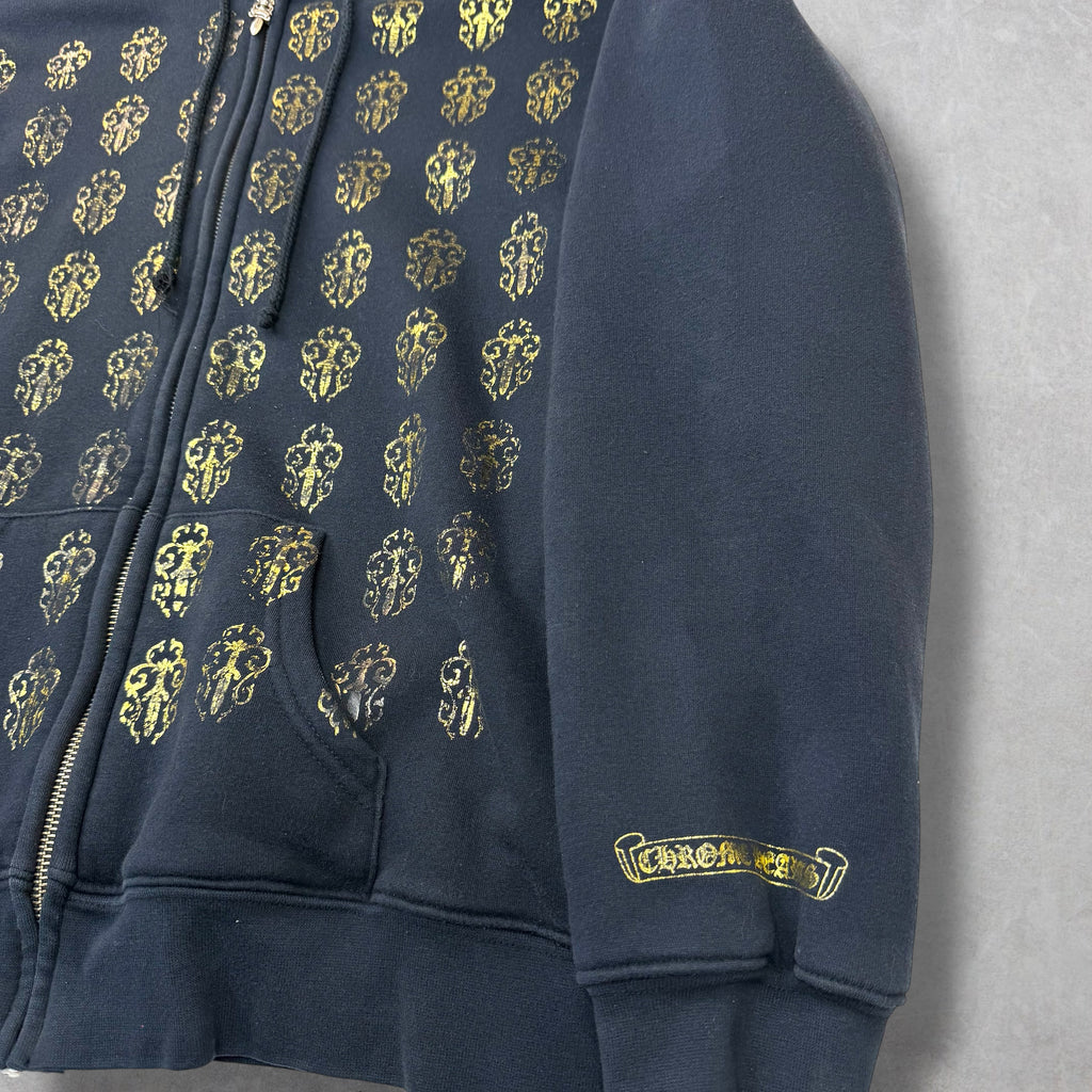 Vintage Chrome Hearts Gold Dagger Thermal Zip Up M