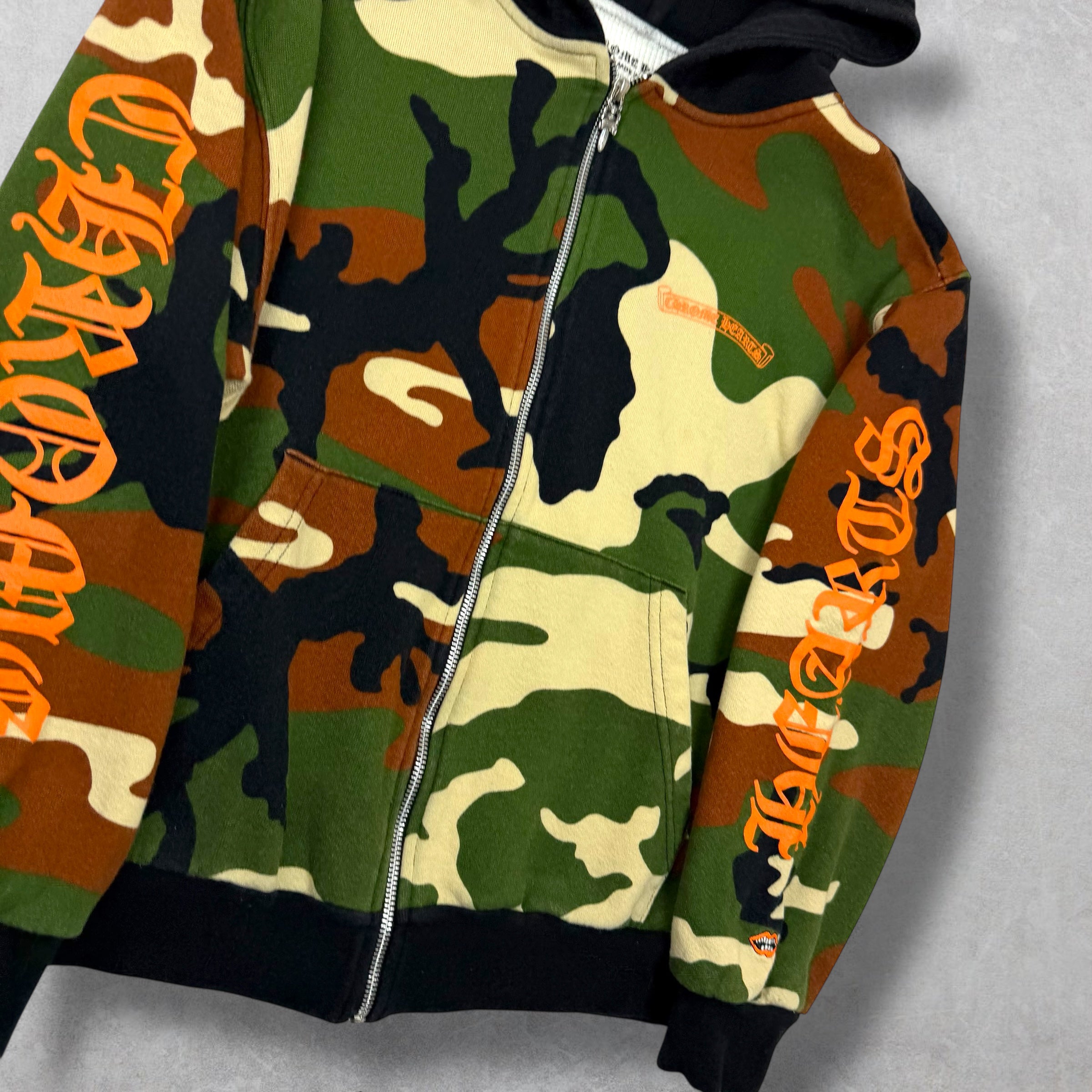Chrome Hearts Matty Boy Caution Camo Thermal Zip Up M