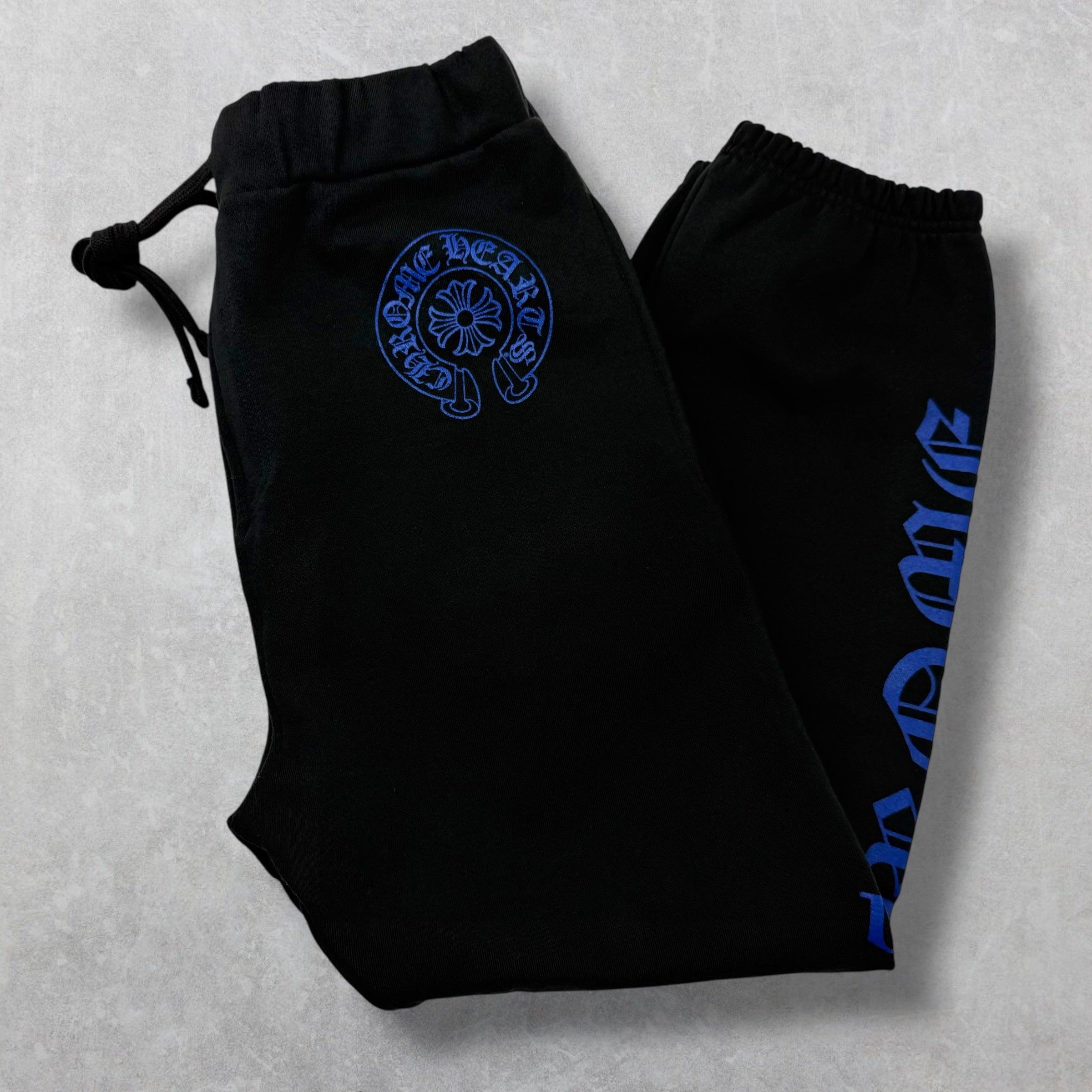 Chrome Hearts Blue Horseshoe Logo Sweatpants M