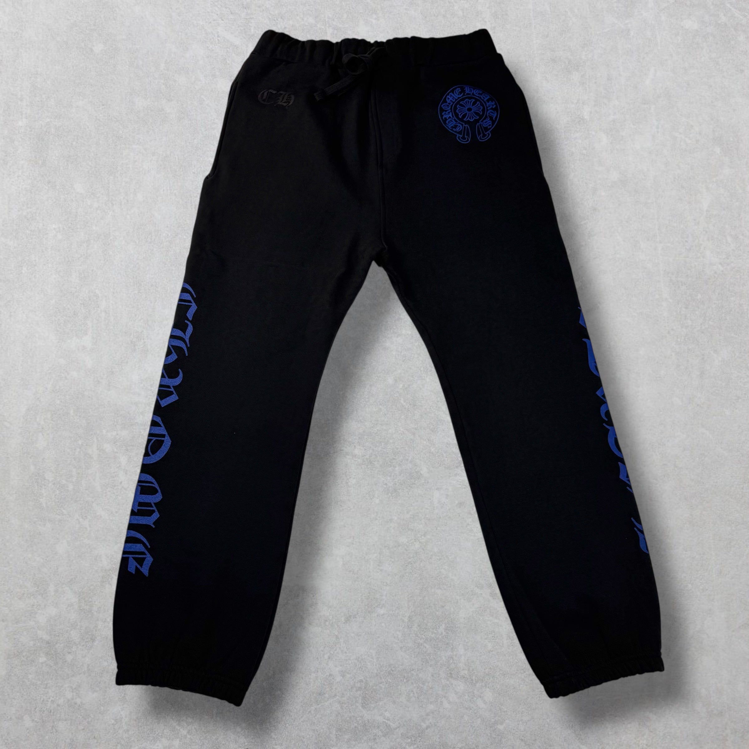Chrome Hearts Blue Horseshoe Logo Sweatpants M