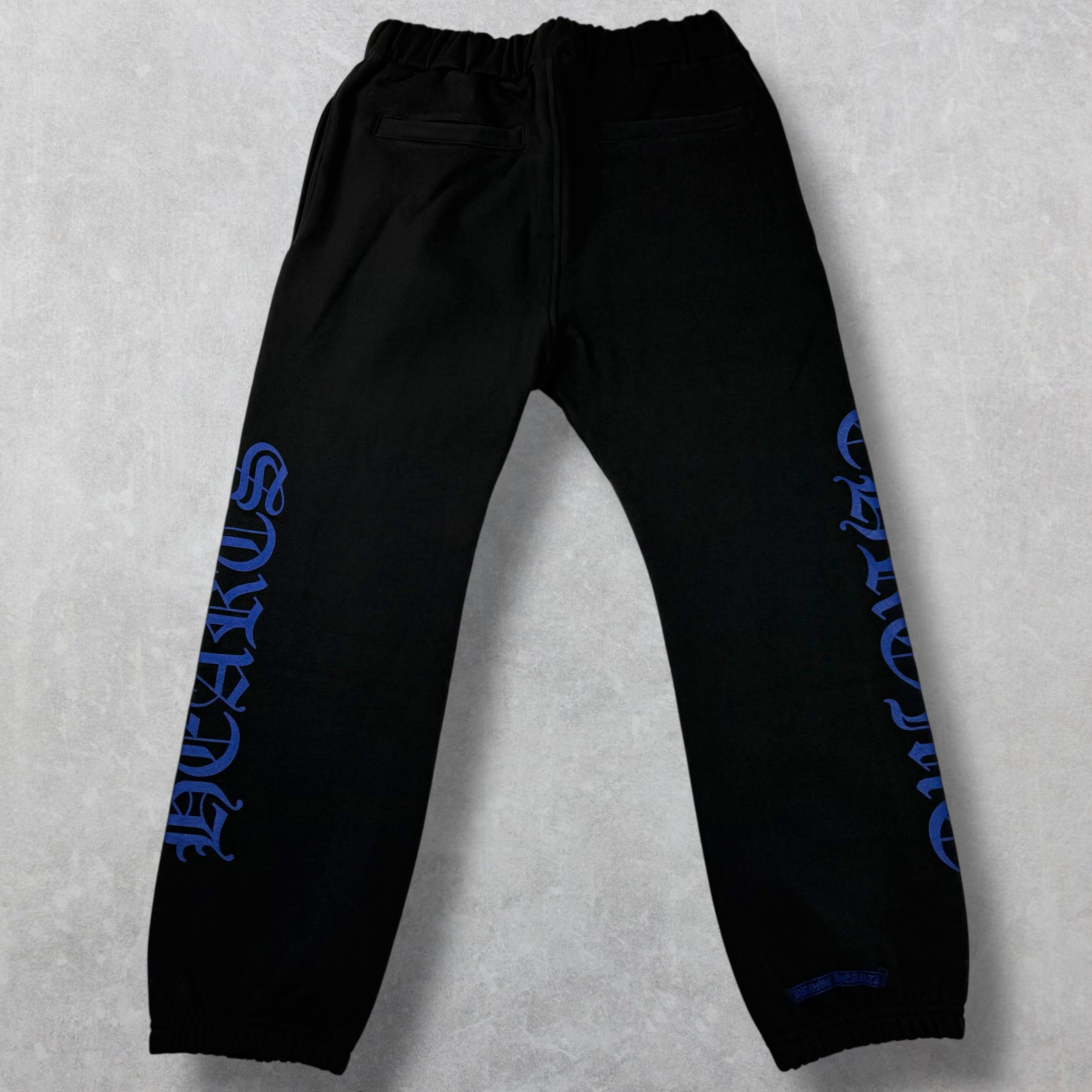 Chrome Hearts Blue Horseshoe Logo Sweatpants M
