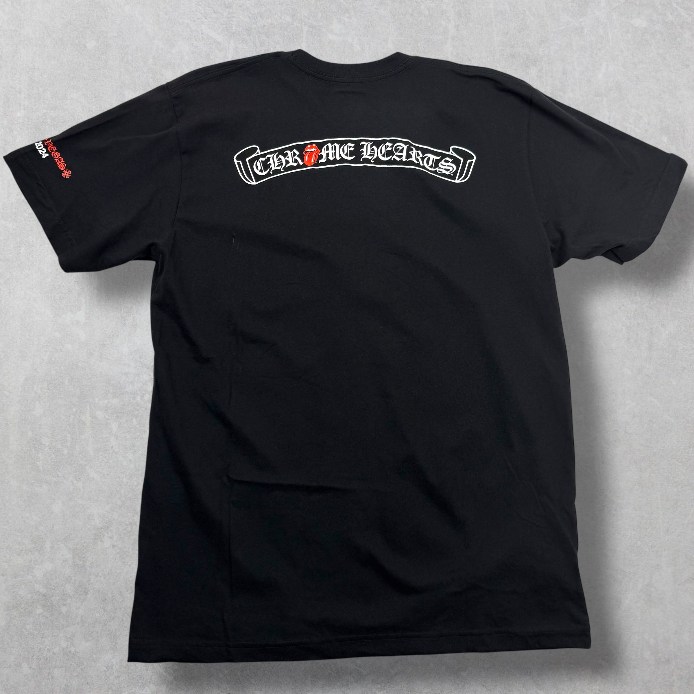 Chrome Hearts Rolling Stone Neck Logo Tee L