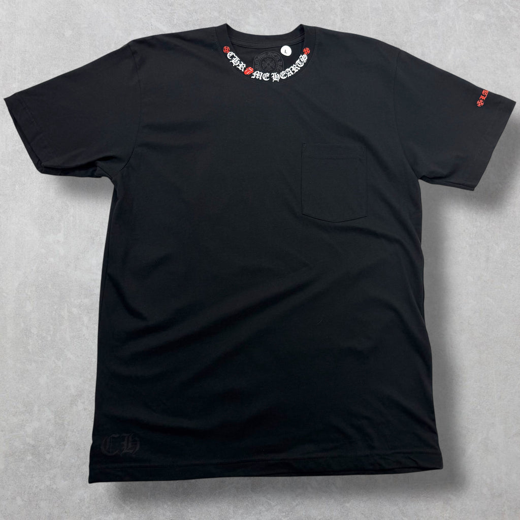 Chrome Hearts Rolling Stone Neck Logo Tee L